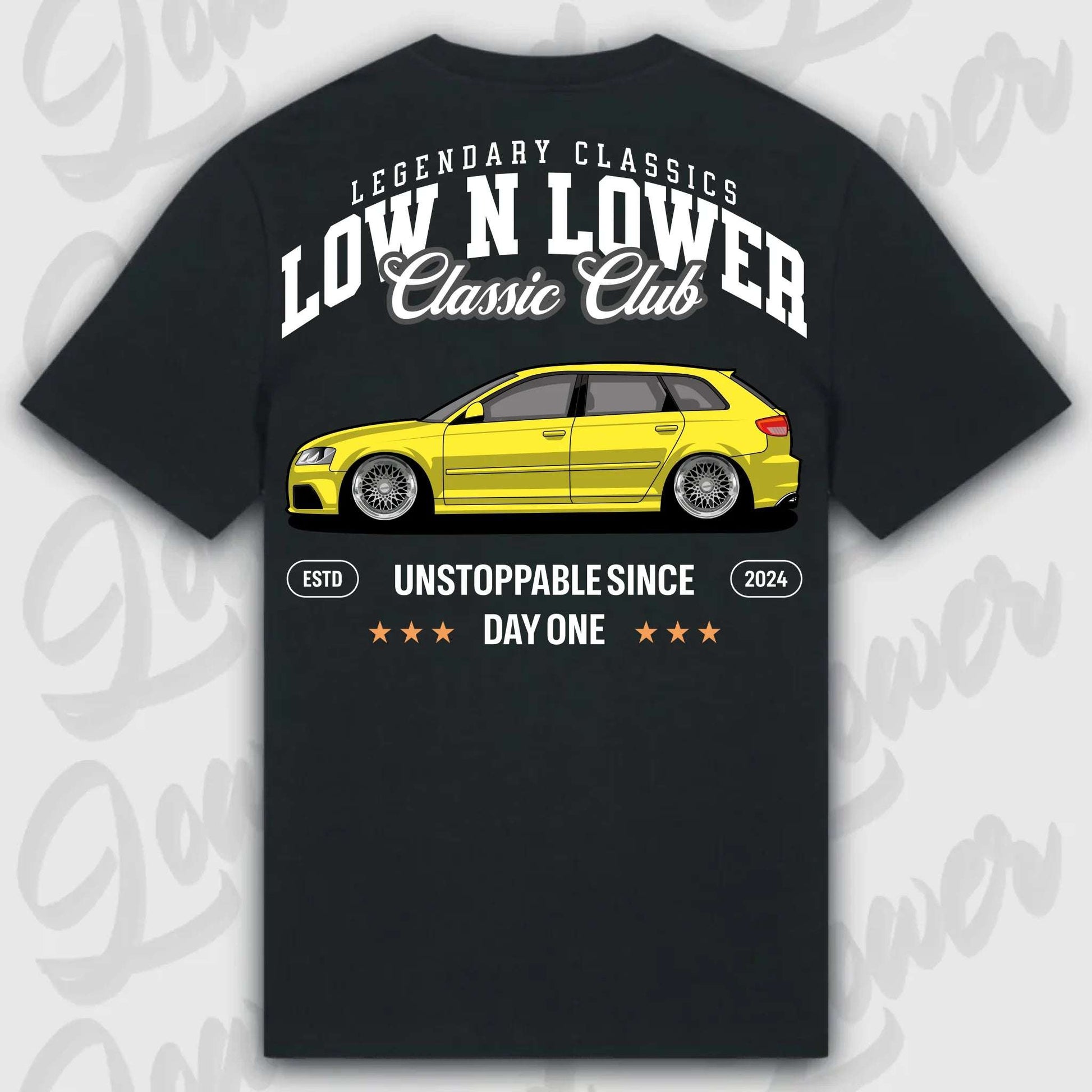 T-Shirt RS3 8P - personalisiert Standard T-Shirt ( Back Print ) Black