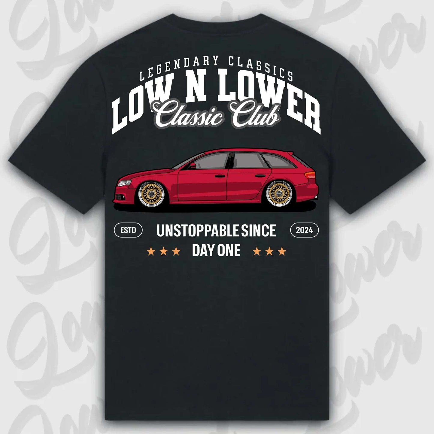 T-Shirt B8 Avant - personalisiert Standard T-Shirt ( Back Print ) Black