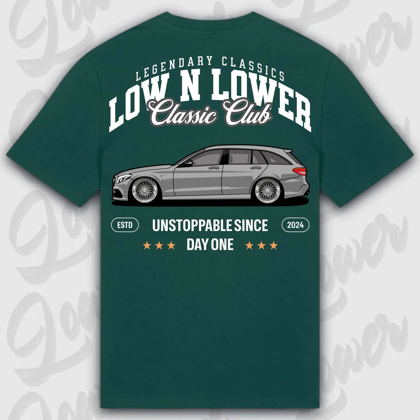 T-Shirt W205 - personalisiert Standard T-Shirt ( Back Print ) Glazed-Green XXL