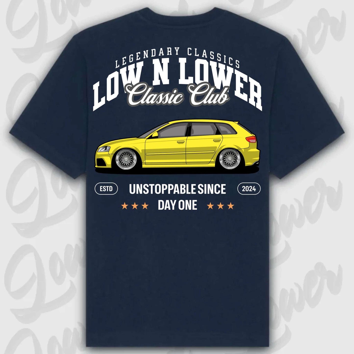 T-Shirt RS3 8P - personalisiert Standard T-Shirt ( Back Print ) French-Navy
