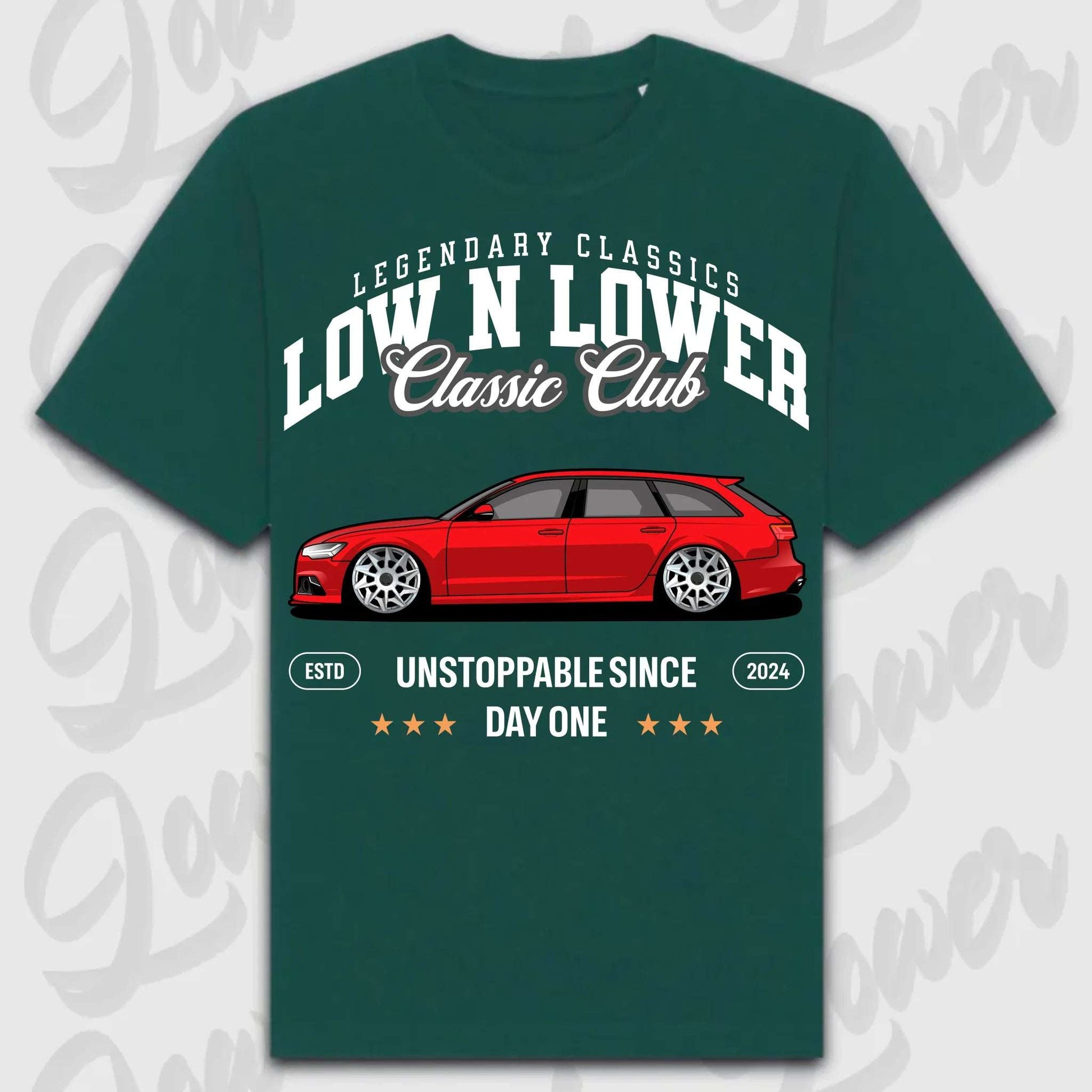 T-Shirt RS6 Avant - personalisiert Oversized T-Shirt ( Front Print ) Glazed-Green