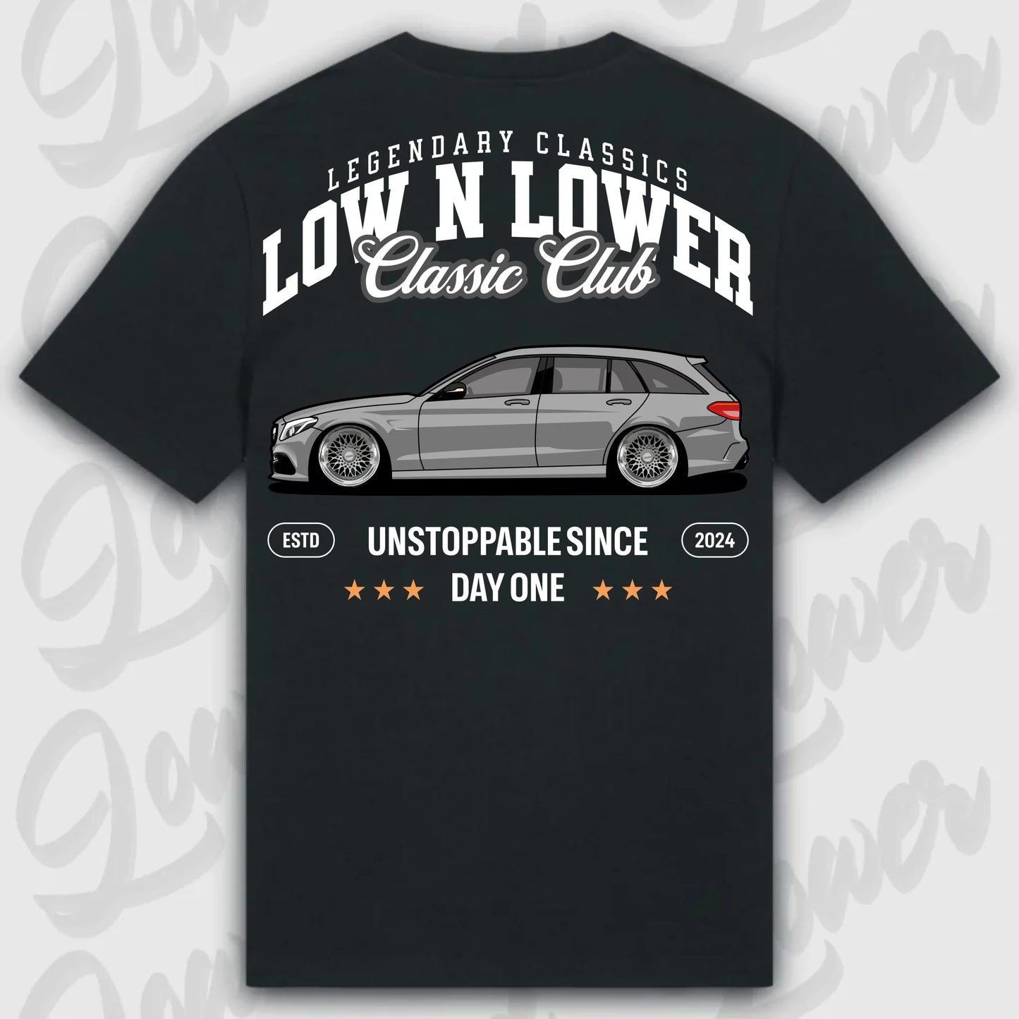 T-Shirt W205 - personalisiert Standard T-Shirt ( Back Print ) Black