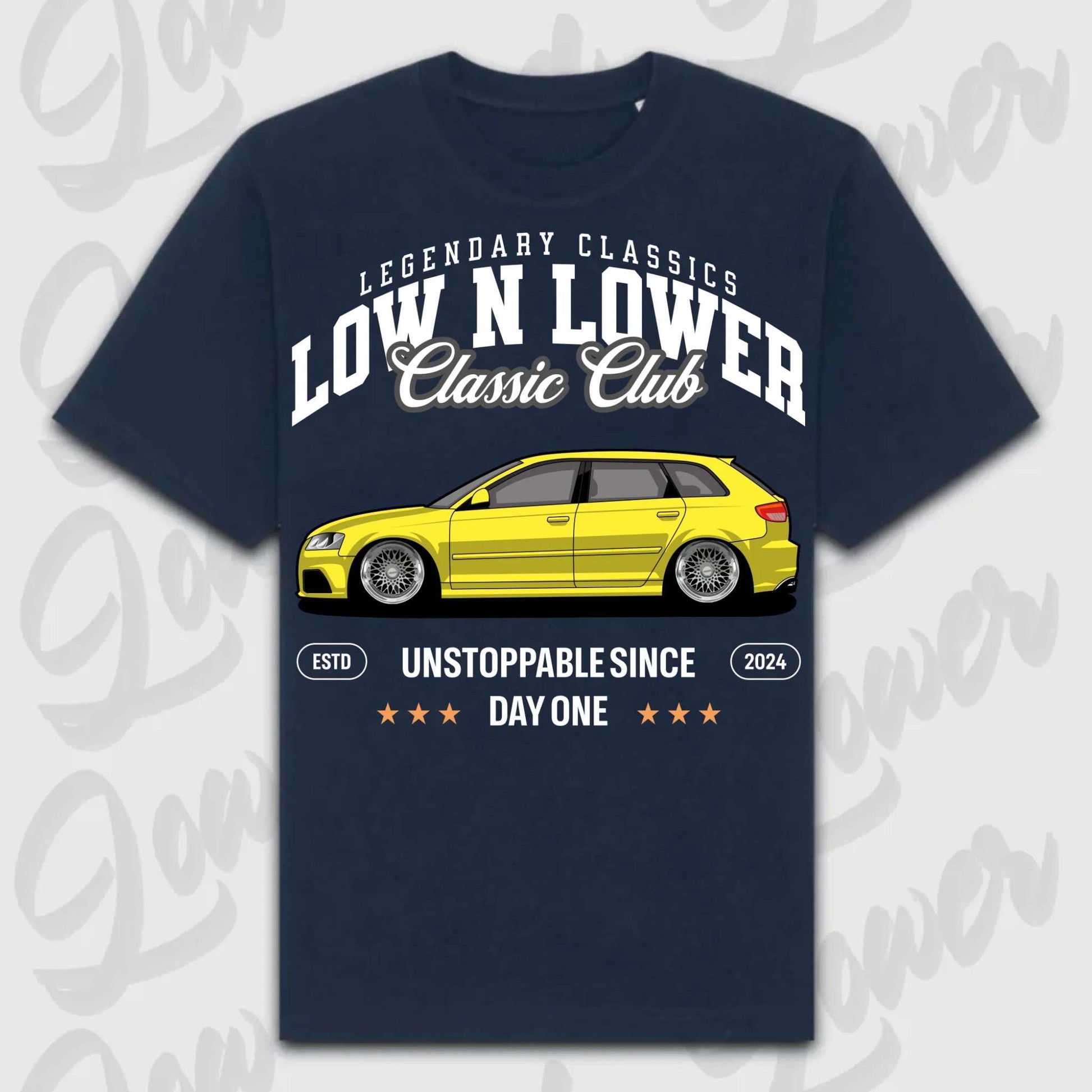T-Shirt RS3 8P - personalisiert Oversized T-Shirt ( Front Print ) French-Navy