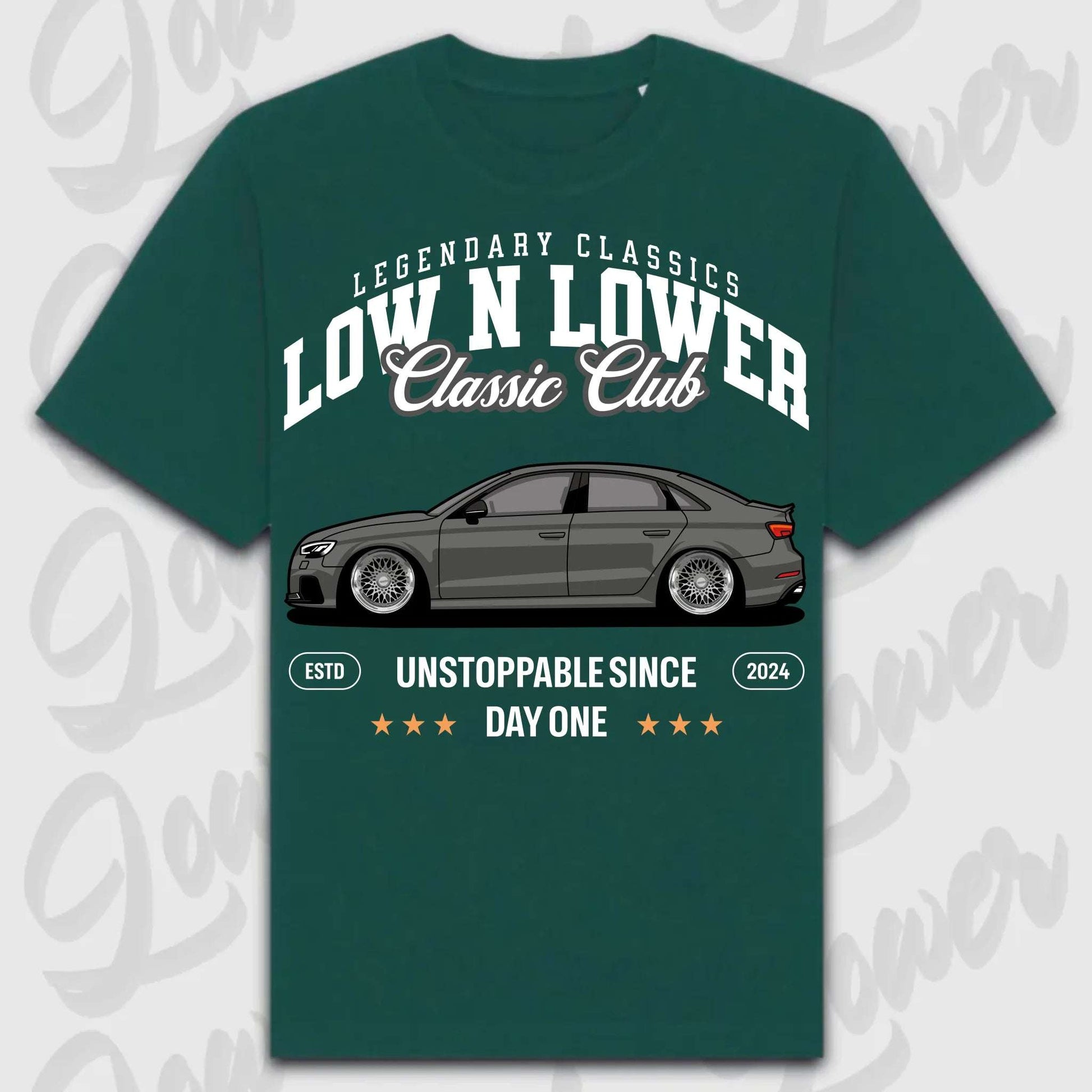 T-Shirt RS3 C8 - personalisiert Oversized T-Shirt ( Front Print ) Glazed-Green