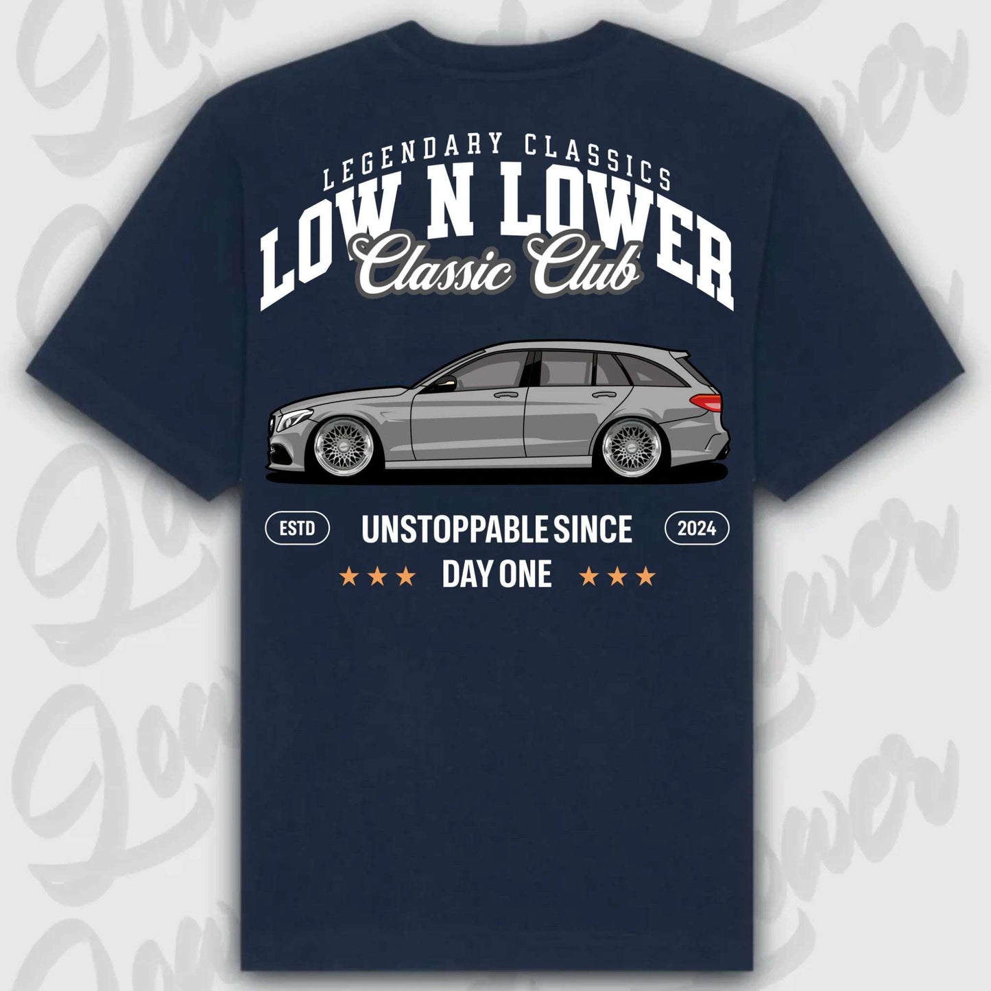 T-Shirt W205 - personalisiert Standard T-Shirt ( Back Print ) French-Navy