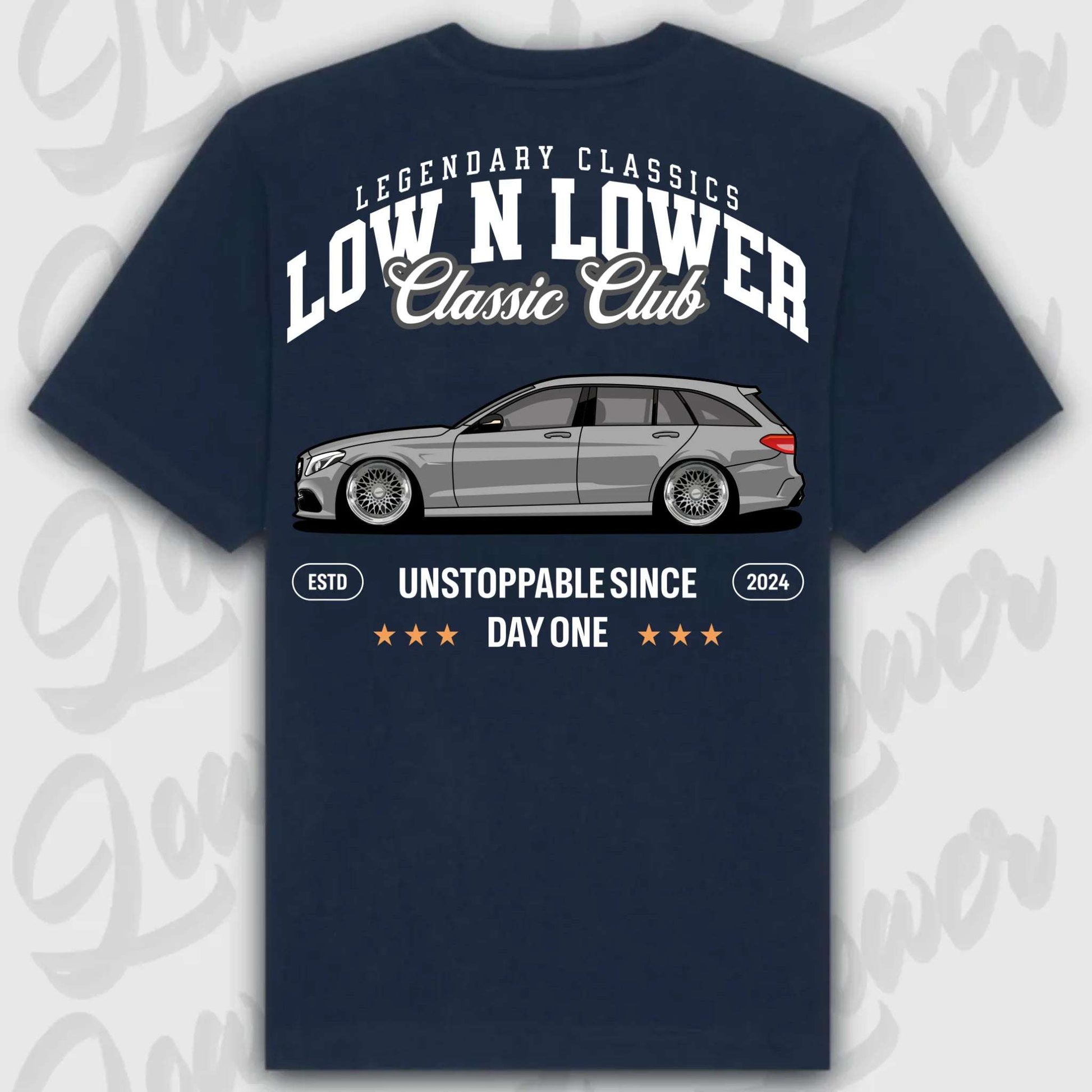 T-Shirt W205 - personalisiert Standard T-Shirt ( Back Print ) French-Navy