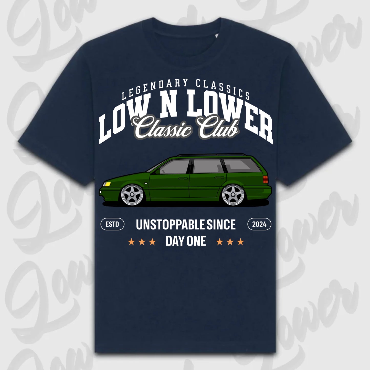 T-Shirt 35i - personalisiert Oversized T-Shirt ( Front Print ) French-Navy