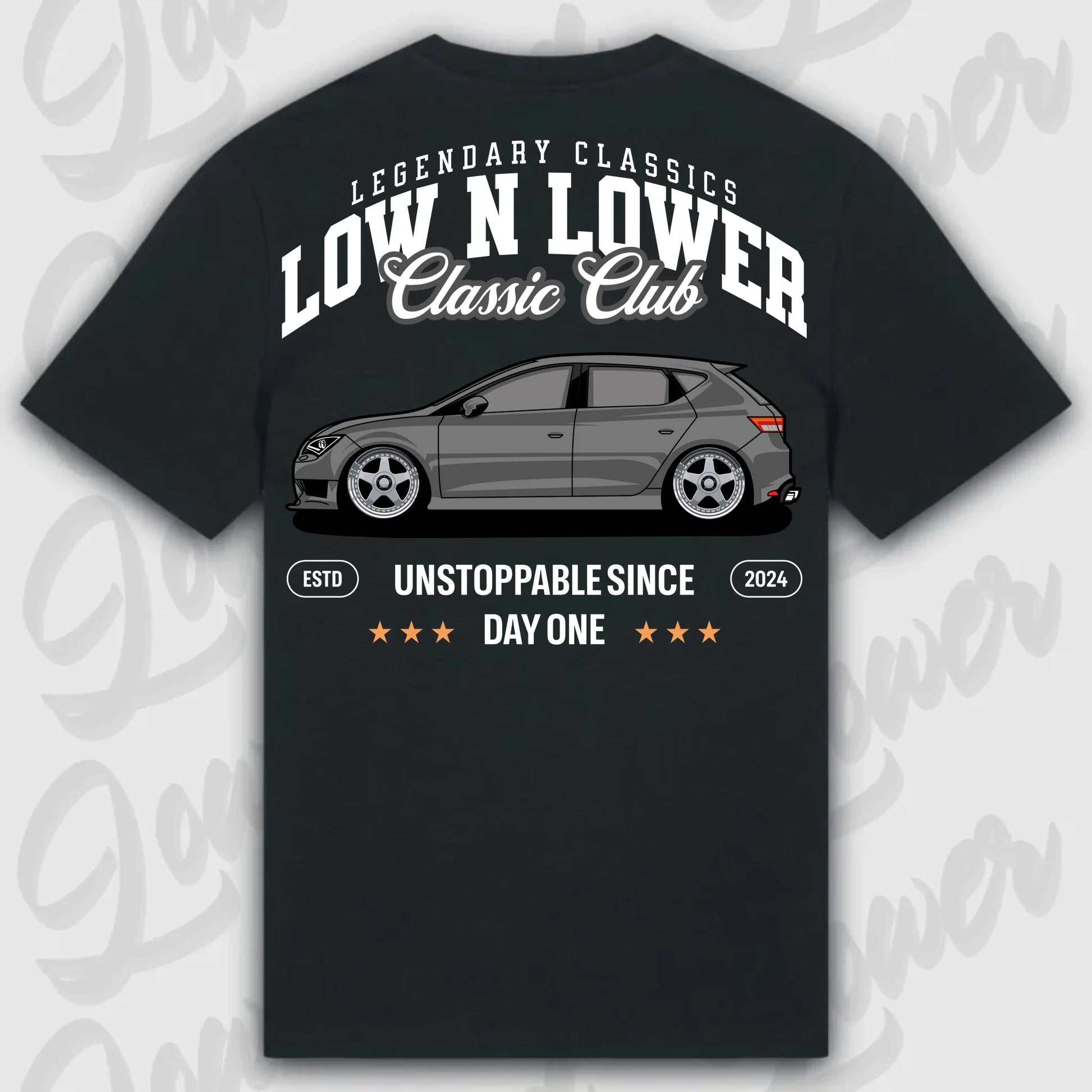 T-Shirt Leon III - personalisiert Standard T-Shirt ( Back Print ) Black
