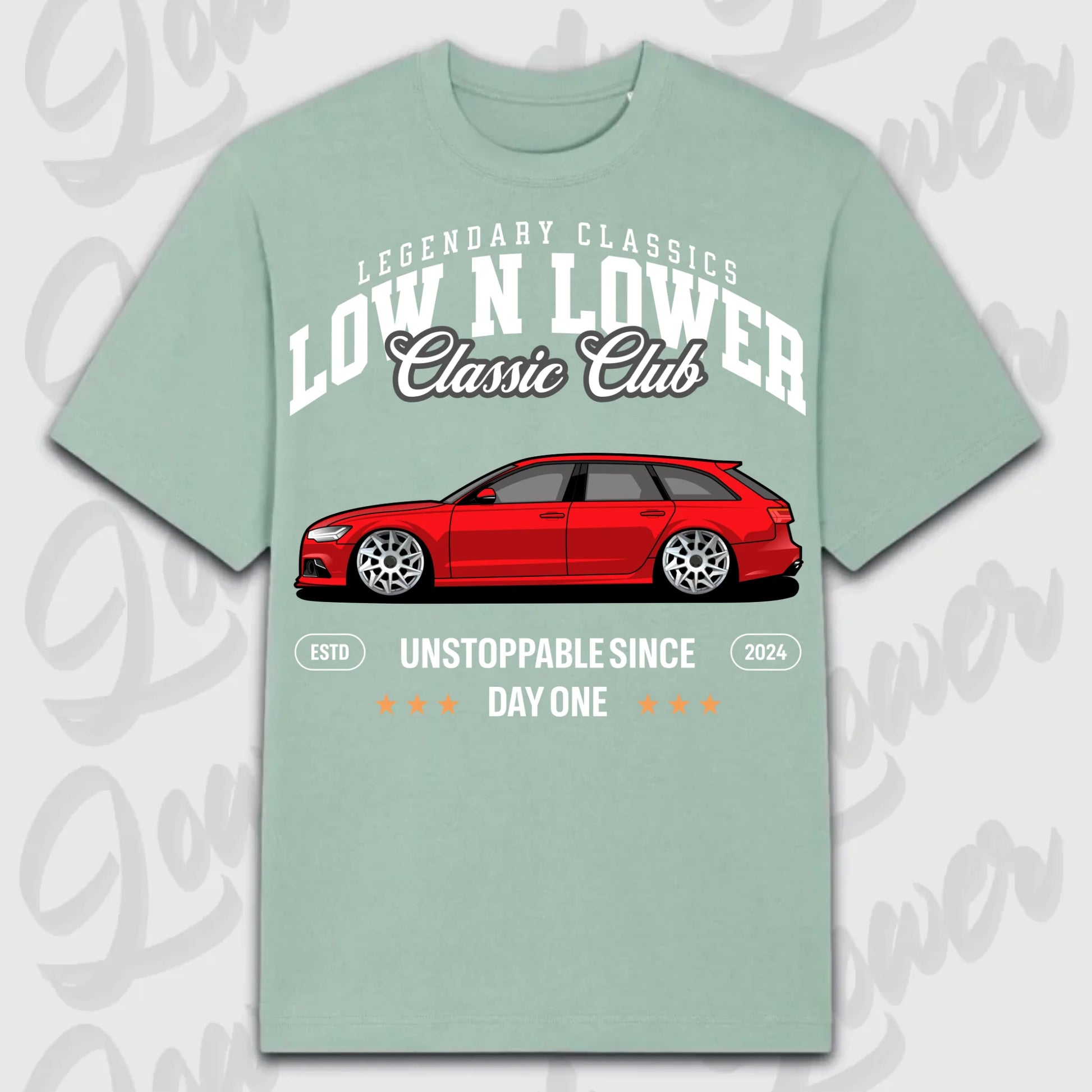 T-Shirt RS6 Avant - personalisiert Oversized T-Shirt ( Front Print ) Aloe