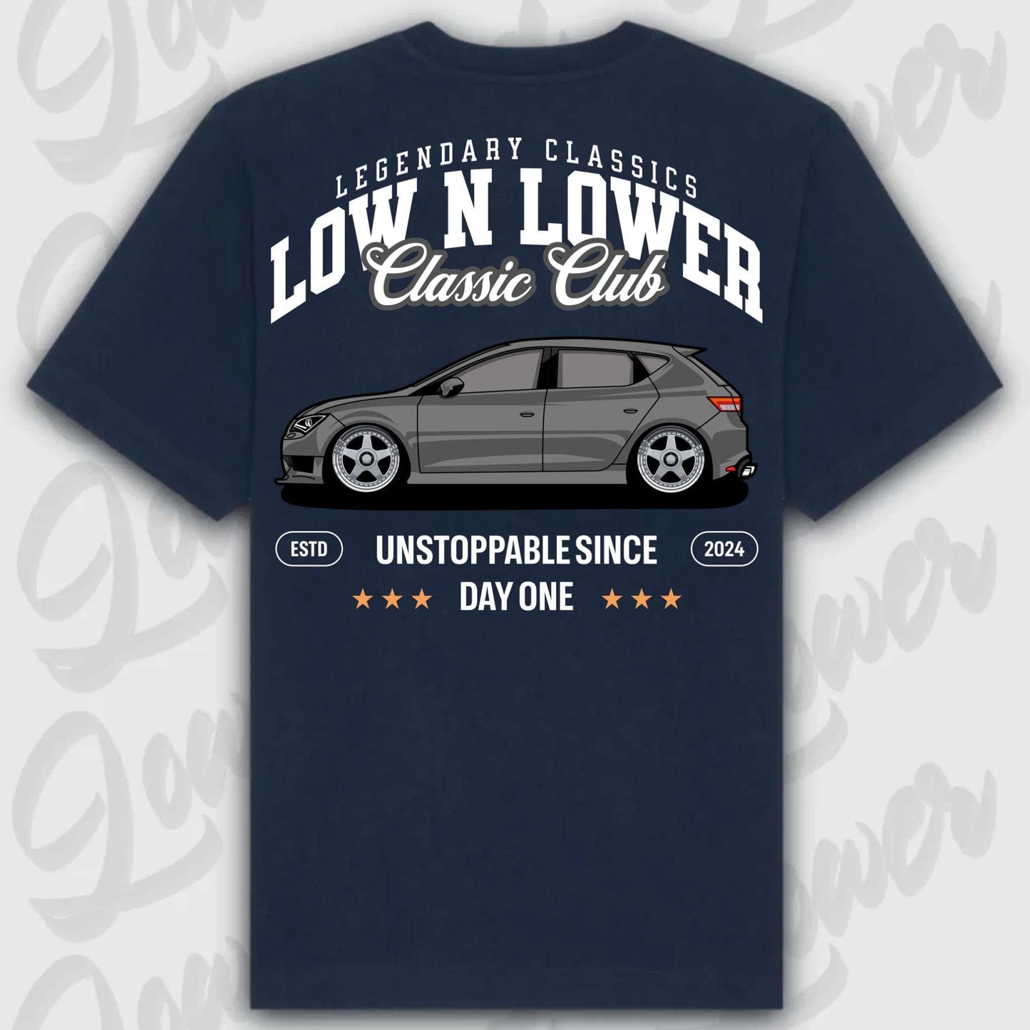 T-Shirt Leon III - personalisiert Standard T-Shirt ( Back Print ) French-Navy