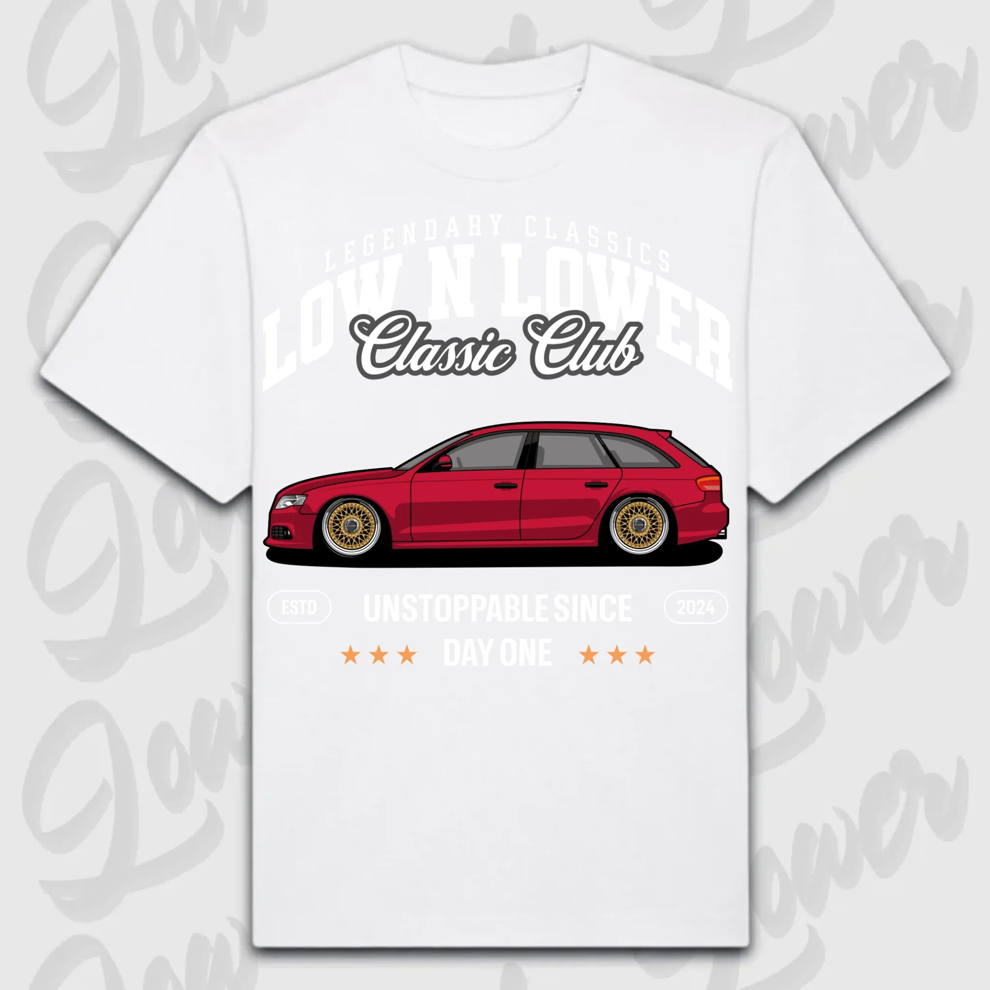 T-Shirt B8 Avant - personalisiert Oversized T-Shirt ( Front Print ) White