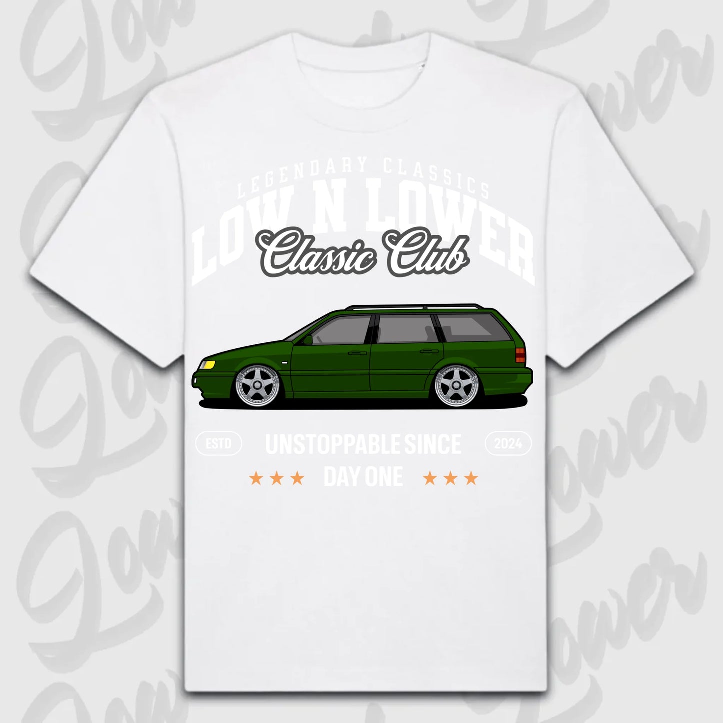 T-Shirt 35i - personalisiert Oversized T-Shirt ( Front Print ) White