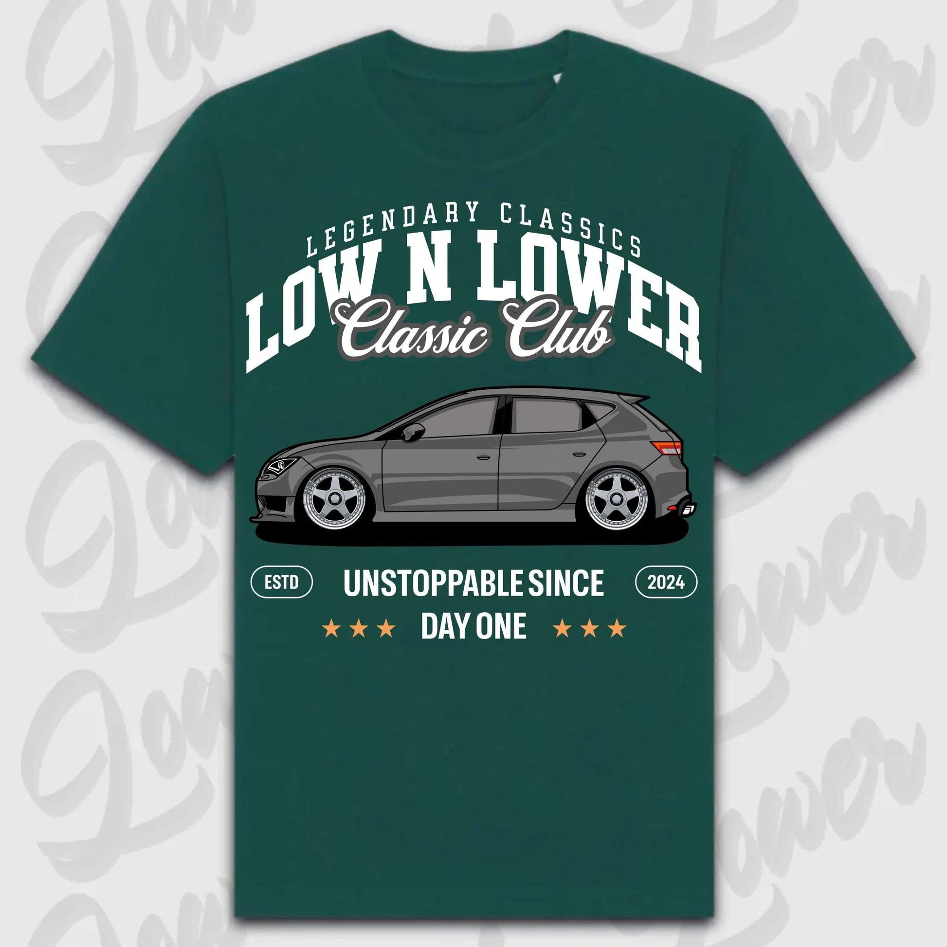 T-Shirt Leon III - personalisiert Oversized T-Shirt ( Front Print ) Glazed-Green