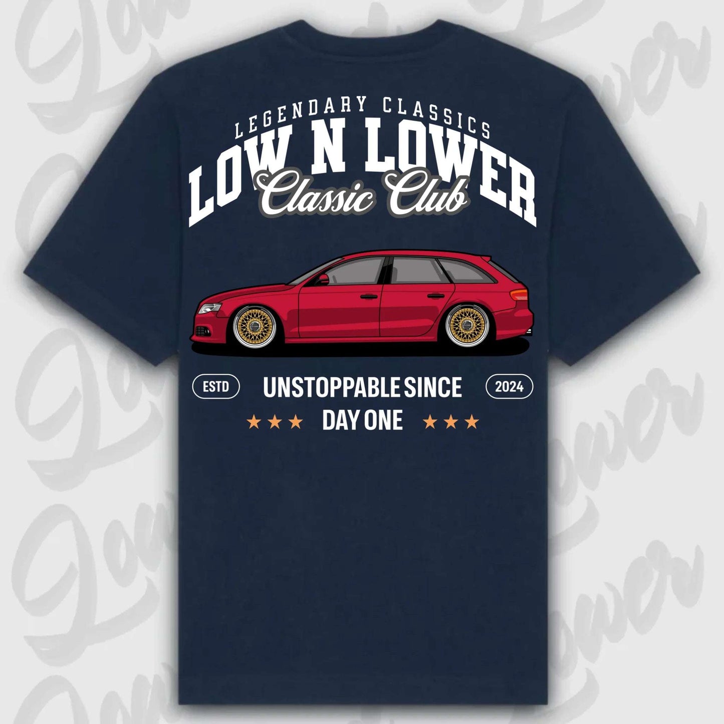 T-Shirt B8 Avant - personalisiert Oversized T-Shirt ( Back Print ) French-Navy