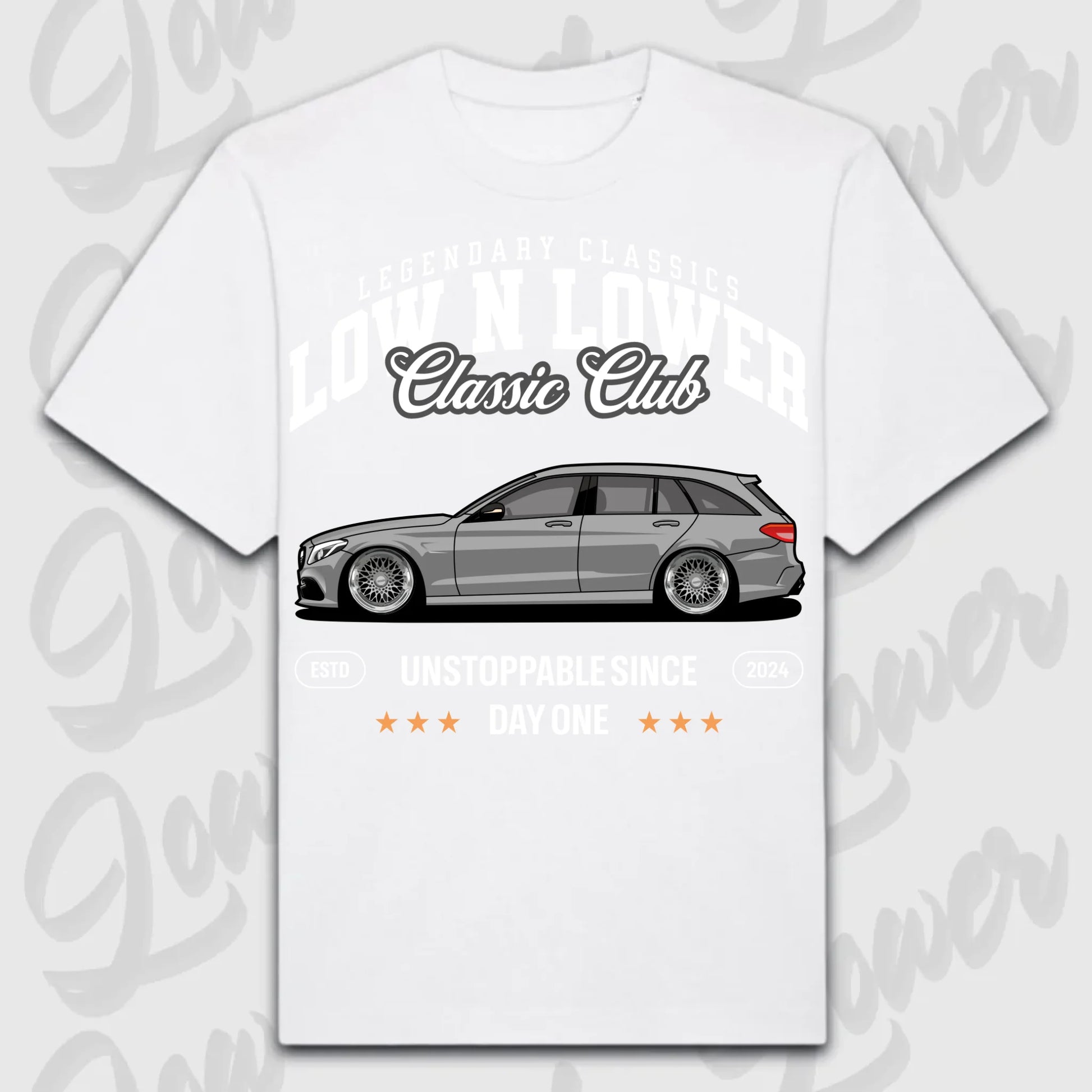 T-Shirt W205 - personalisiert Oversized T-Shirt ( Front Print ) White
