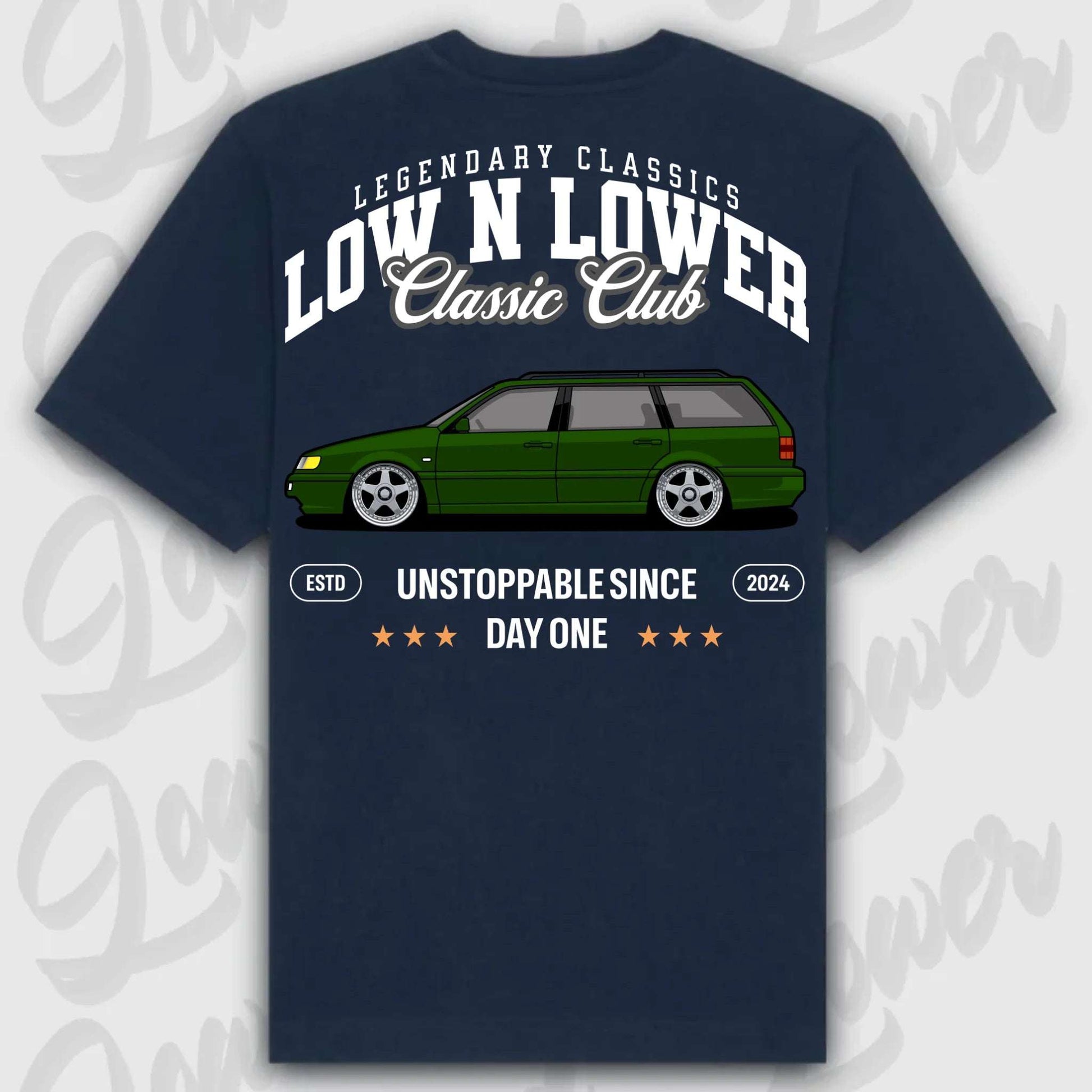 T-Shirt 35i - personalisiert Oversized T-Shirt ( Back Print ) French-Navy