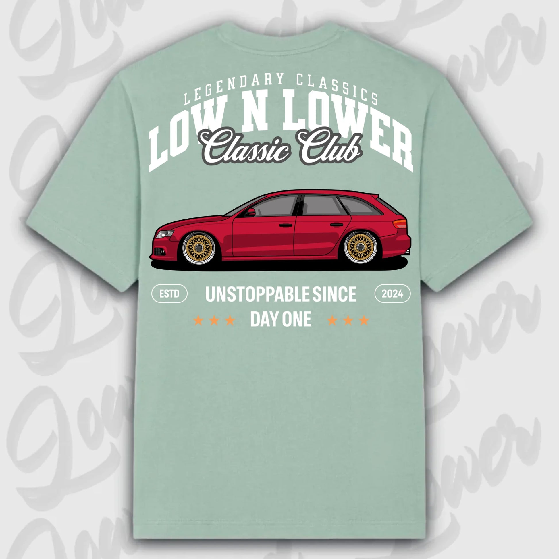 T-Shirt B8 Avant - personalisiert Oversized T-Shirt ( Back Print ) Aloe