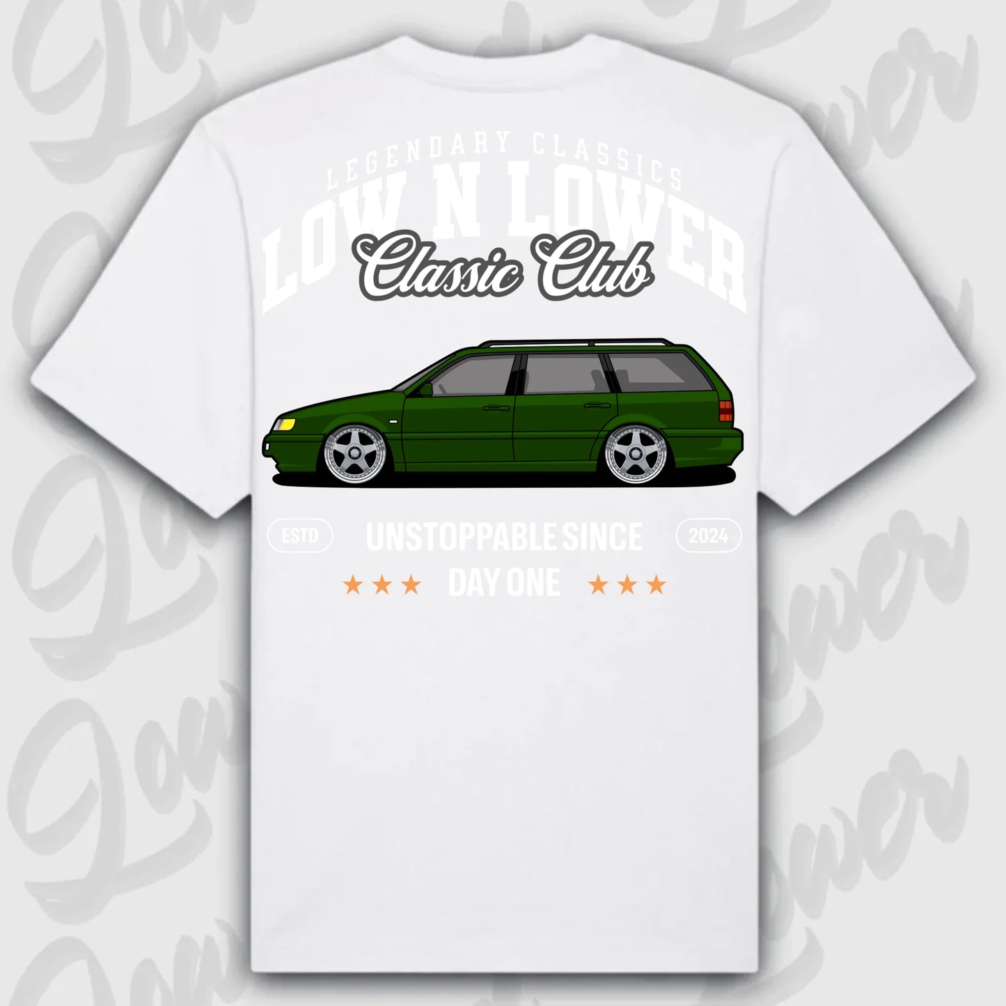 T-Shirt 35i - personalisiert Oversized T-Shirt ( Back Print ) White