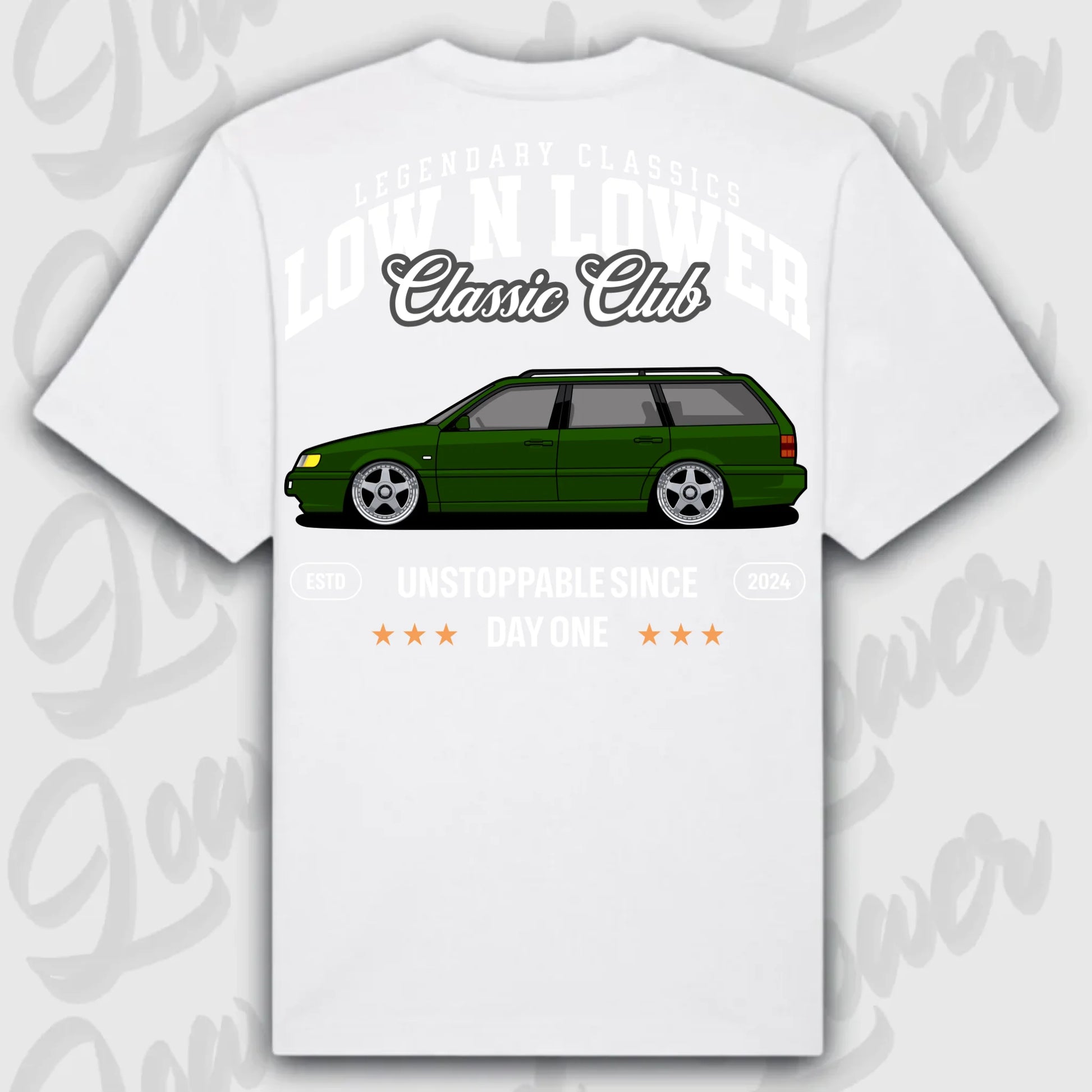 T-Shirt 35i - personalisiert Oversized T-Shirt ( Back Print ) White