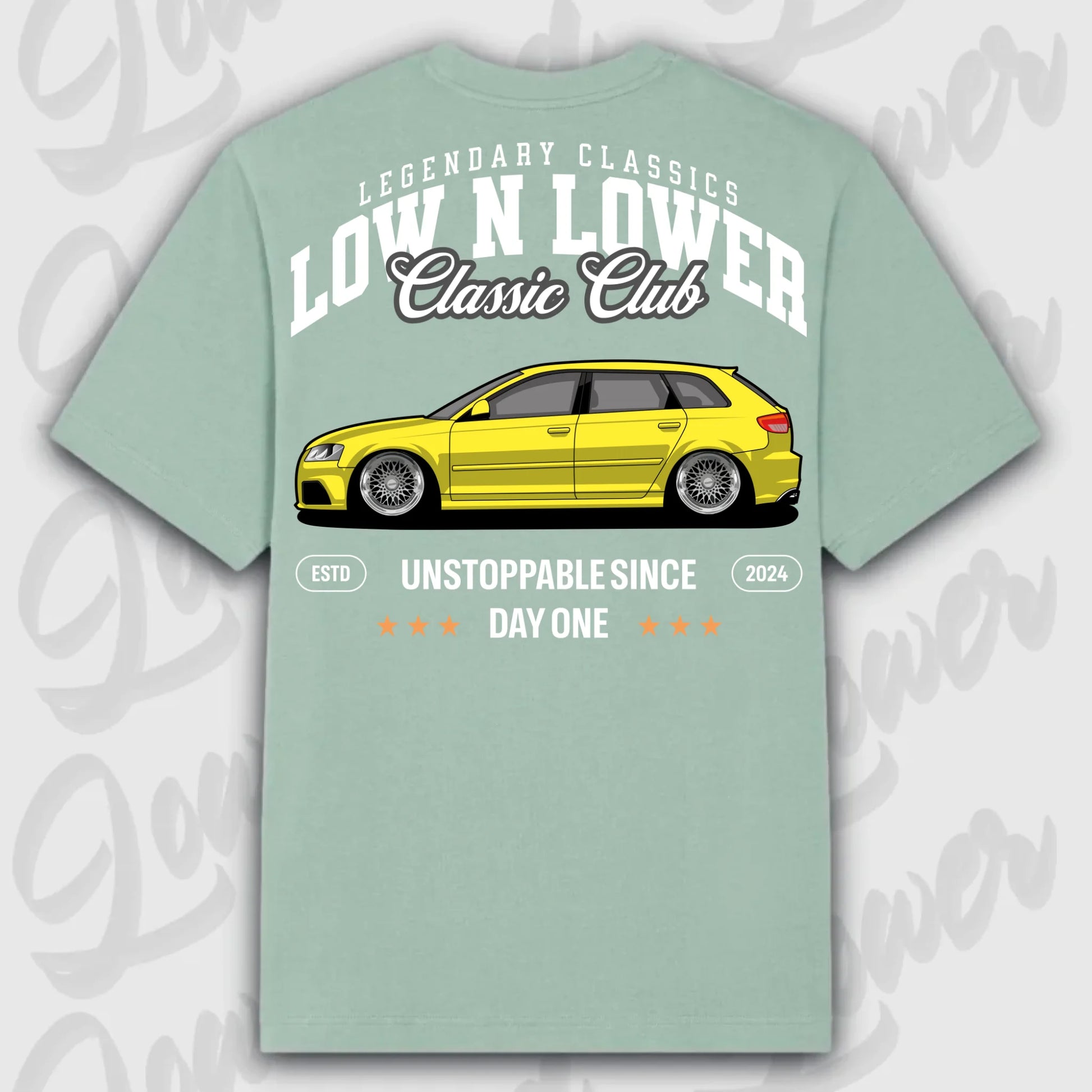 T-Shirt RS3 8P - personalisiert Oversized T-Shirt ( Back Print ) Aloe
