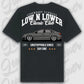T-Shirt RS3 C8 - personalisiert Oversized T-Shirt ( Back Print ) Black