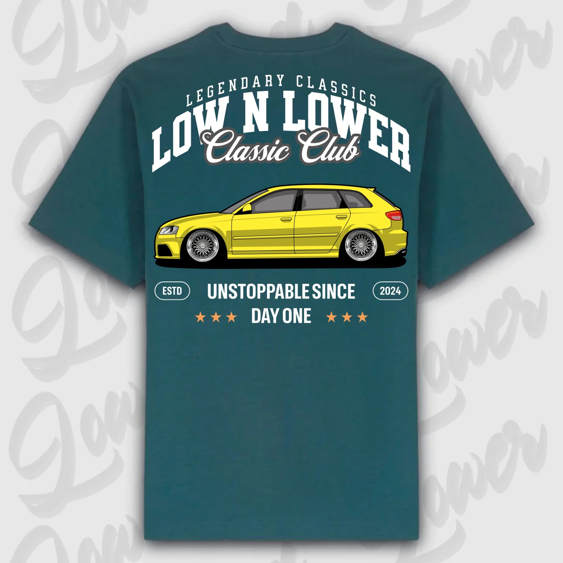 T-Shirt RS3 8P - personalisiert Oversized T-Shirt ( Back Print ) Glazed-Green