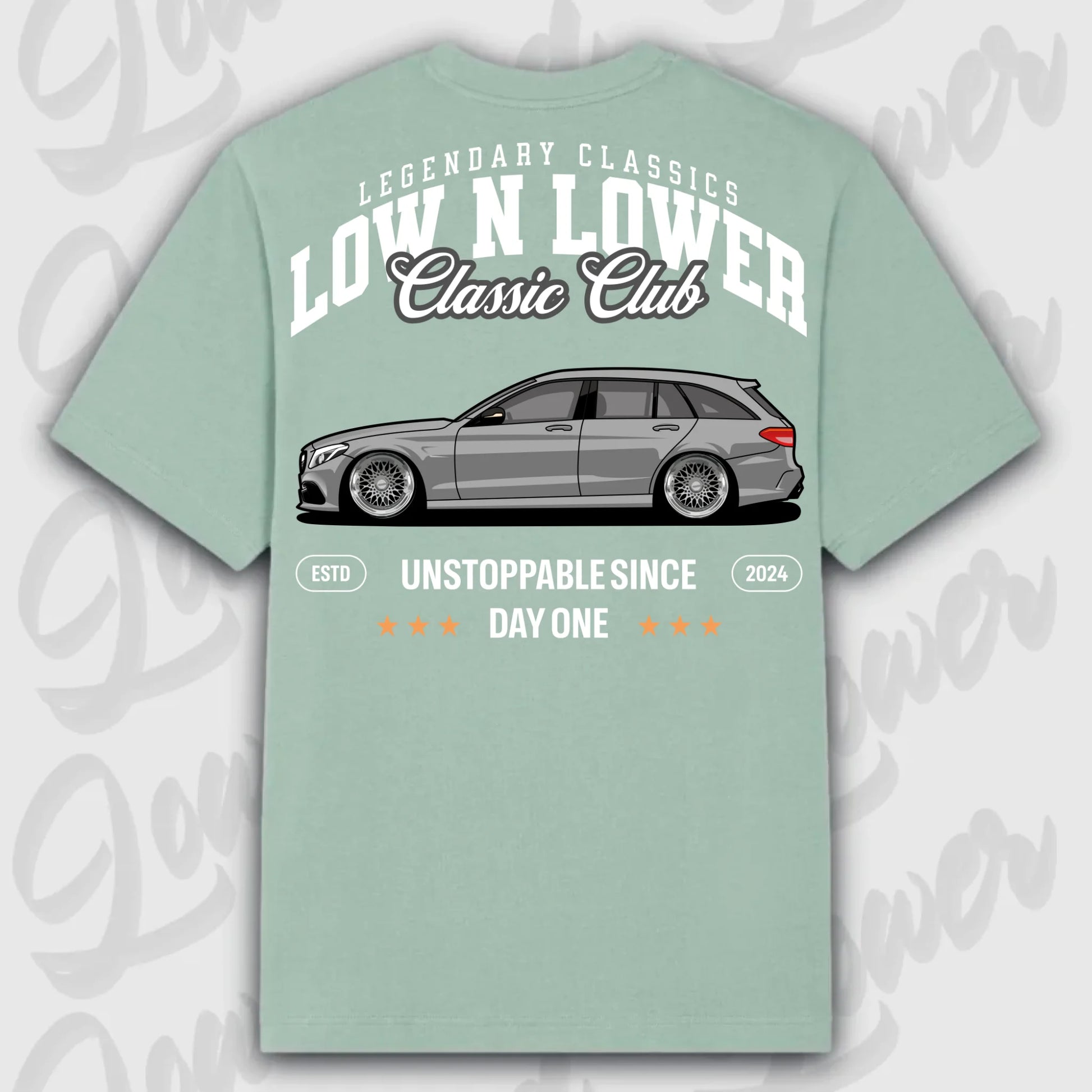 T-Shirt W205 - personalisiert Oversized T-Shirt ( Back Print ) Aloe