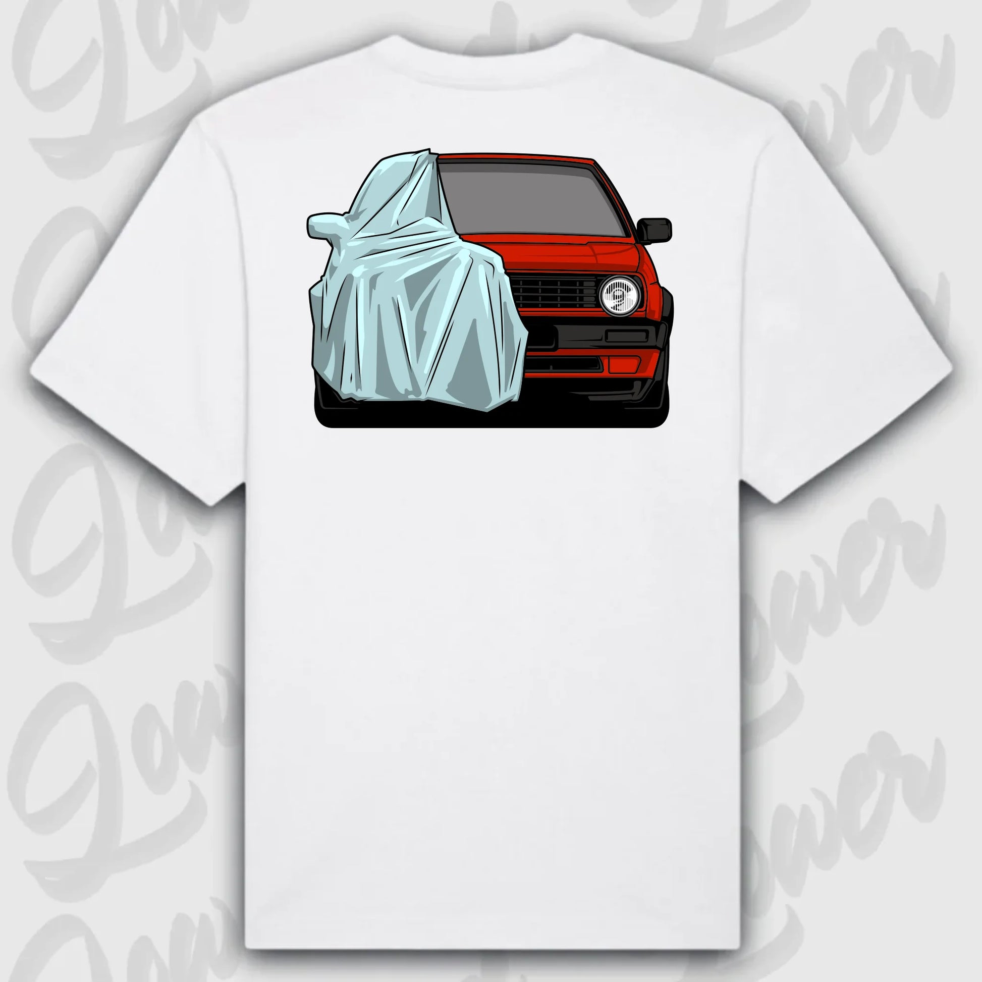 T-Shirt Golf MK2 Front - personalisierbar Oversized T-Shirt ( Back Print ) White