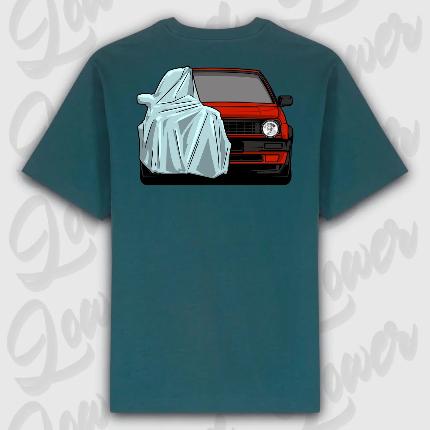 T-Shirt Golf MK2 Front - personalisierbar Oversized T-Shirt ( Back Print ) Glazed-Green