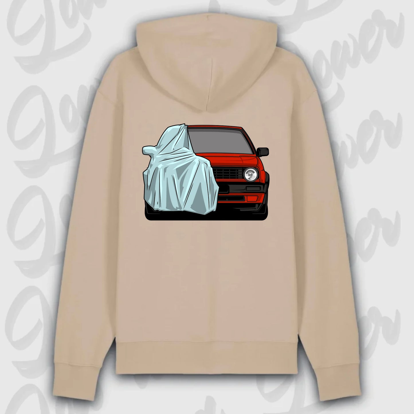 Hoodie Golf MK2 Front - personalisierbar Premium Hoodie Desert-Dust