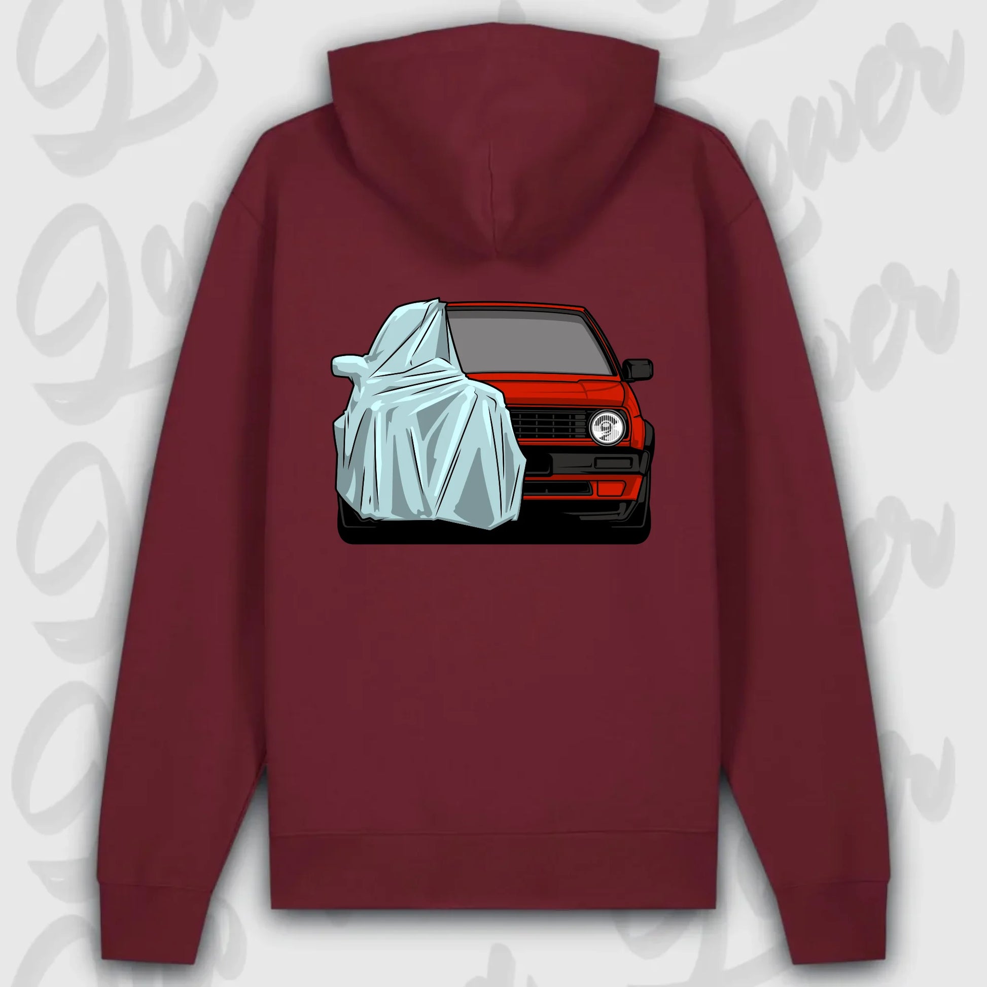 Hoodie Golf MK2 Front - personalisierbar Premium Hoodie Burgundy