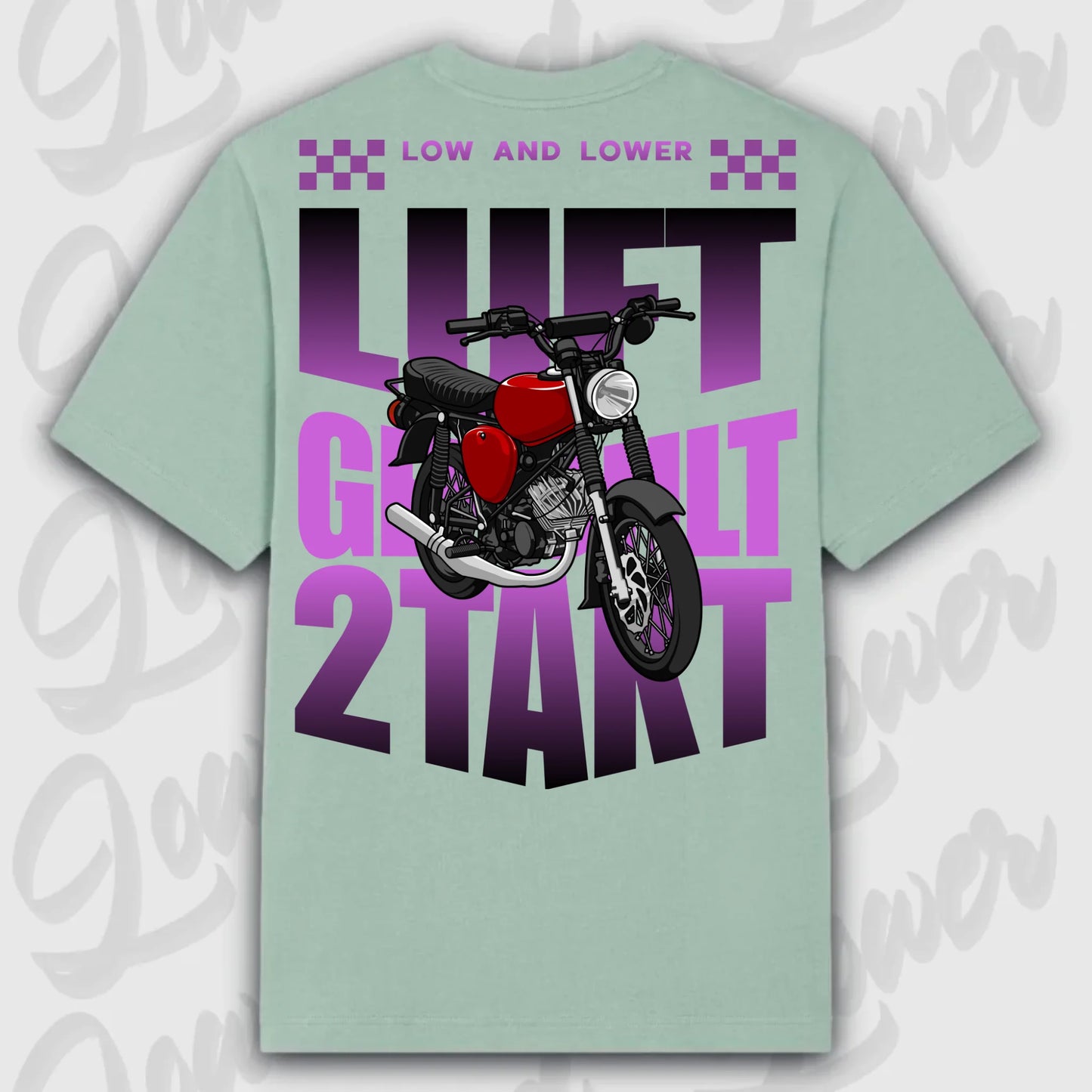 T-Shirt S50 - personalisierbar Oversized T-Shirt ( Back Print ) Aloe