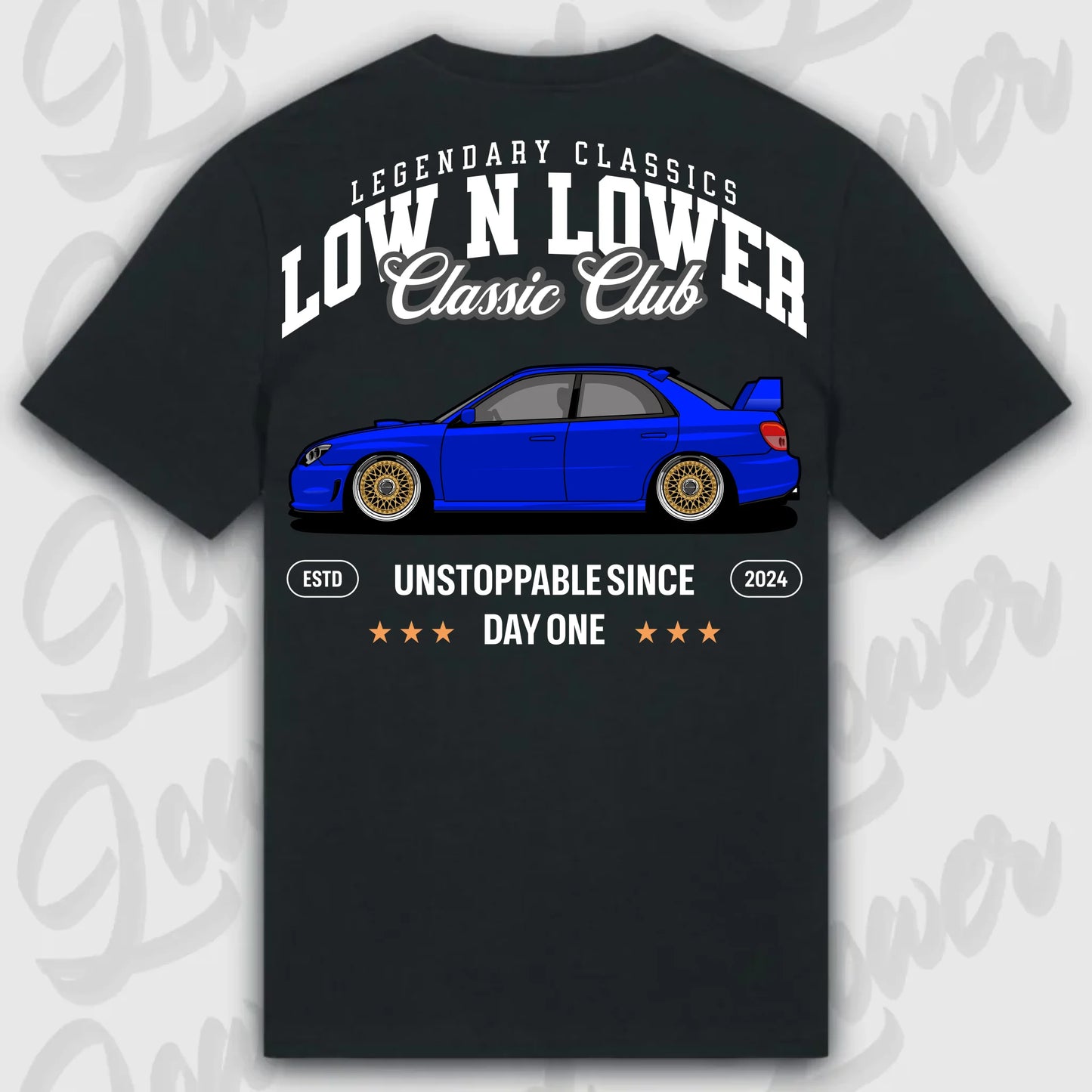 Mockup Stand shirt teeinblue - shirt Over 1