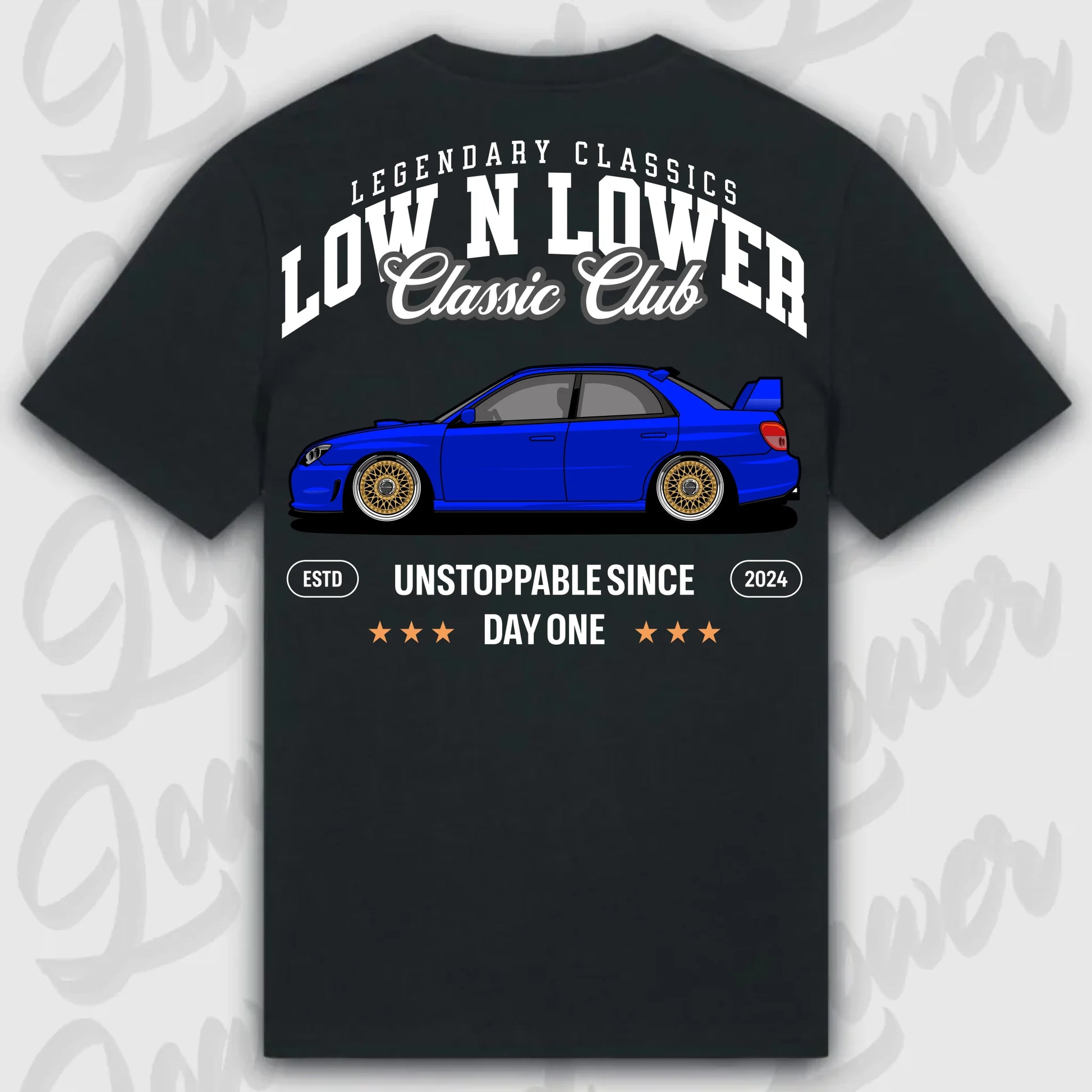 Mockup Stand shirt teeinblue - shirt Over 1