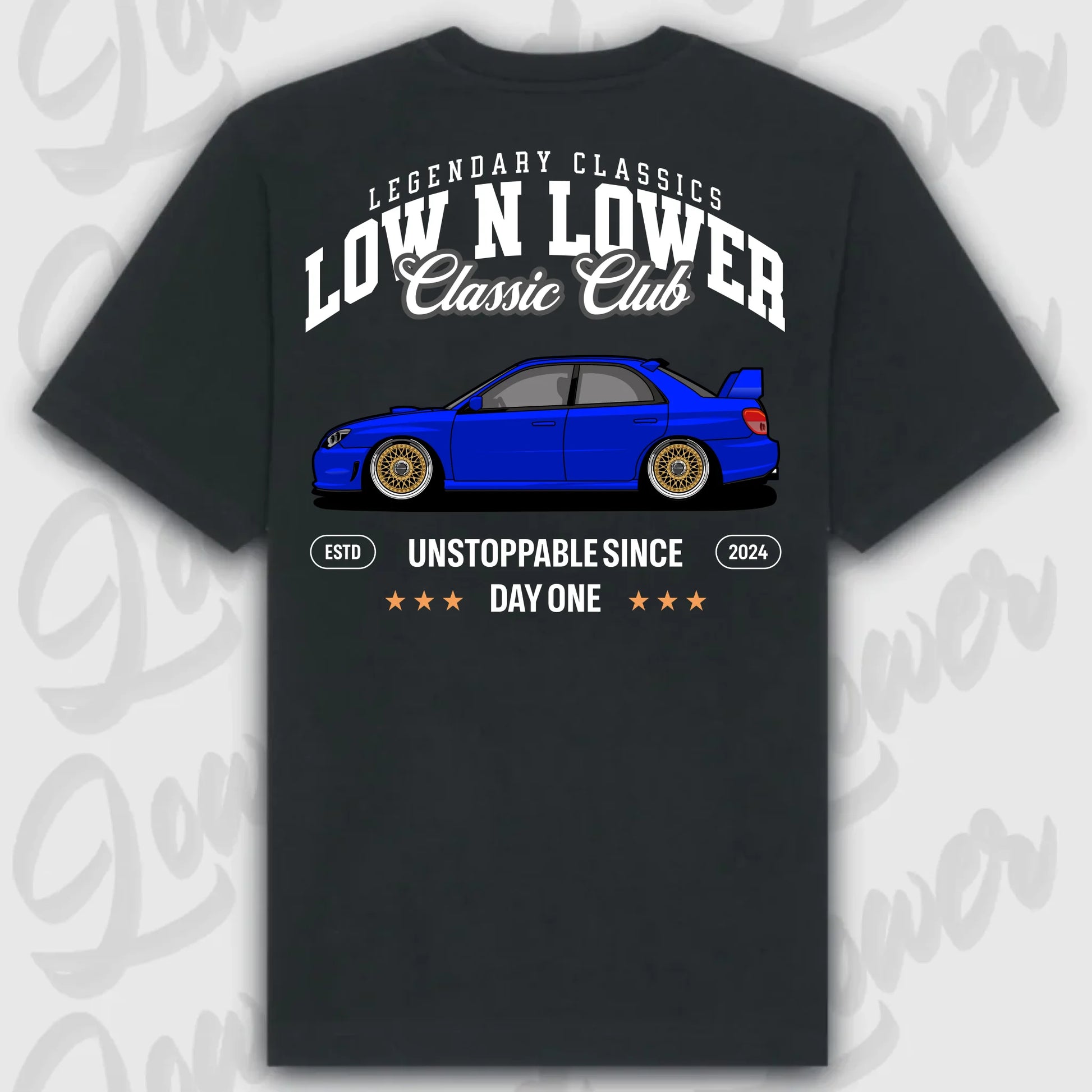 T-Shirt WRX 2. Gen - personalisiert Oversized T-Shirt ( Back Print ) Black