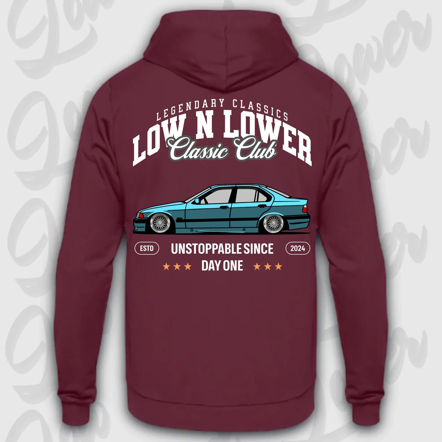 Hoodie E 36 - personalisierbar Standard Hoodie Burgundy