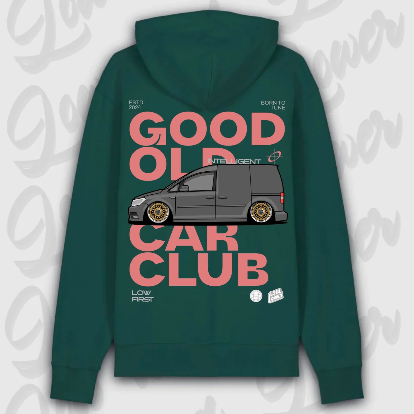 Hoodie Caddy - personalisierbar Premium Hoodie Glazed-Green