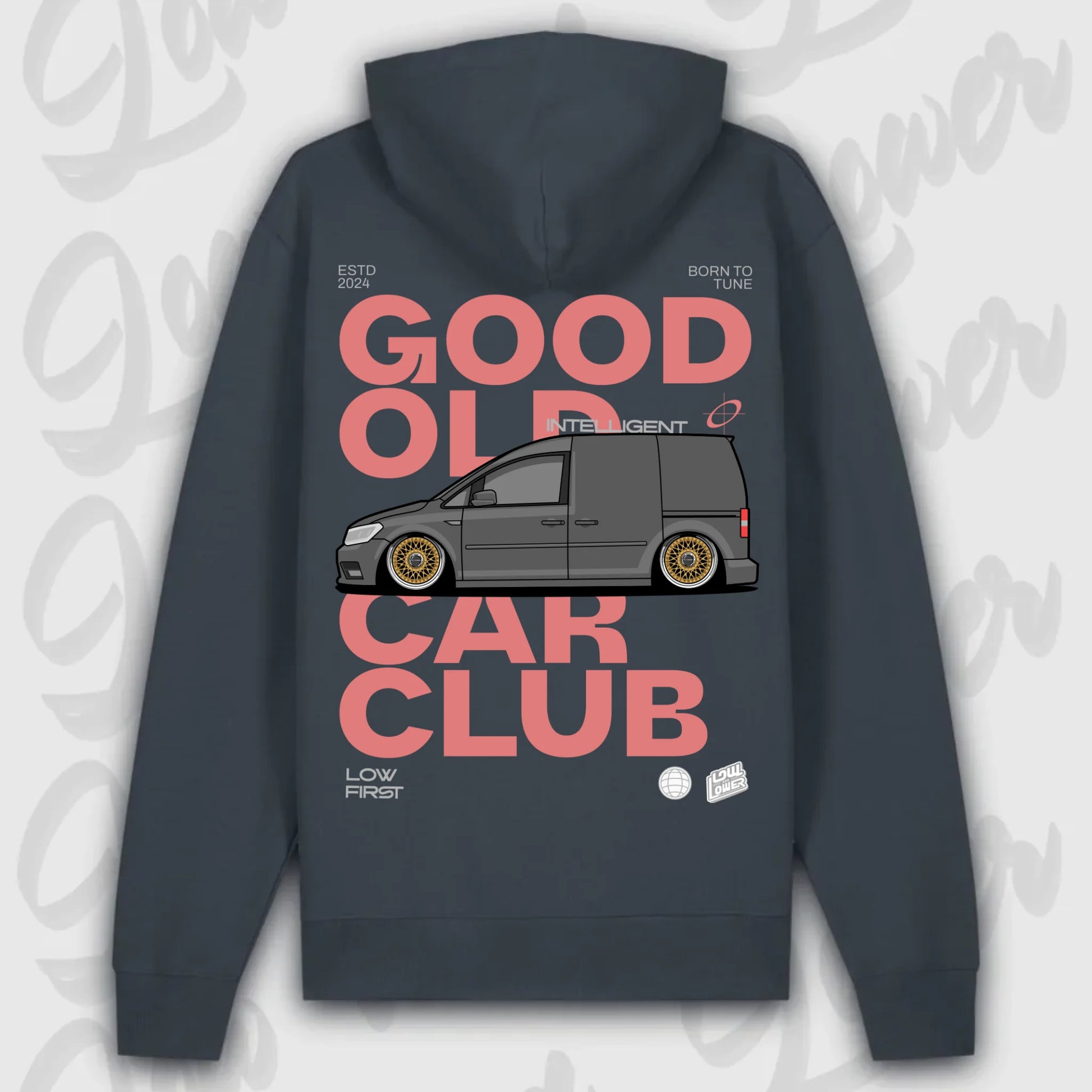 Hoodie Caddy - personalisierbar Premium Hoodie India-Ink-Grey
