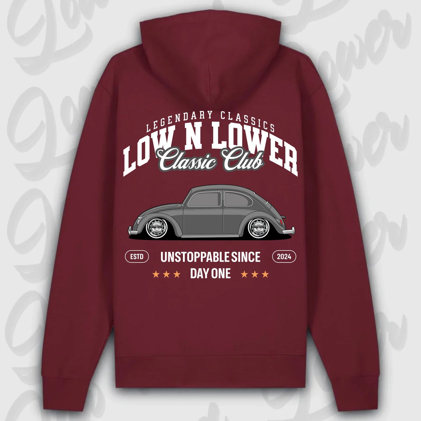 Hoodie Käfer - personalisierbar Premium Hoodie Burgundy