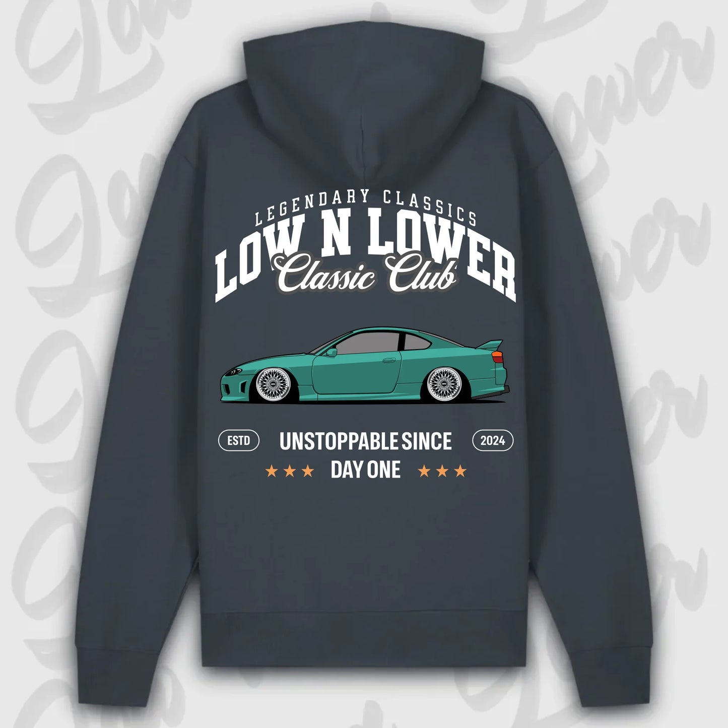 Hoodie Silvia S15 - personalisierbar Premium Hoodie India-Ink-Grey