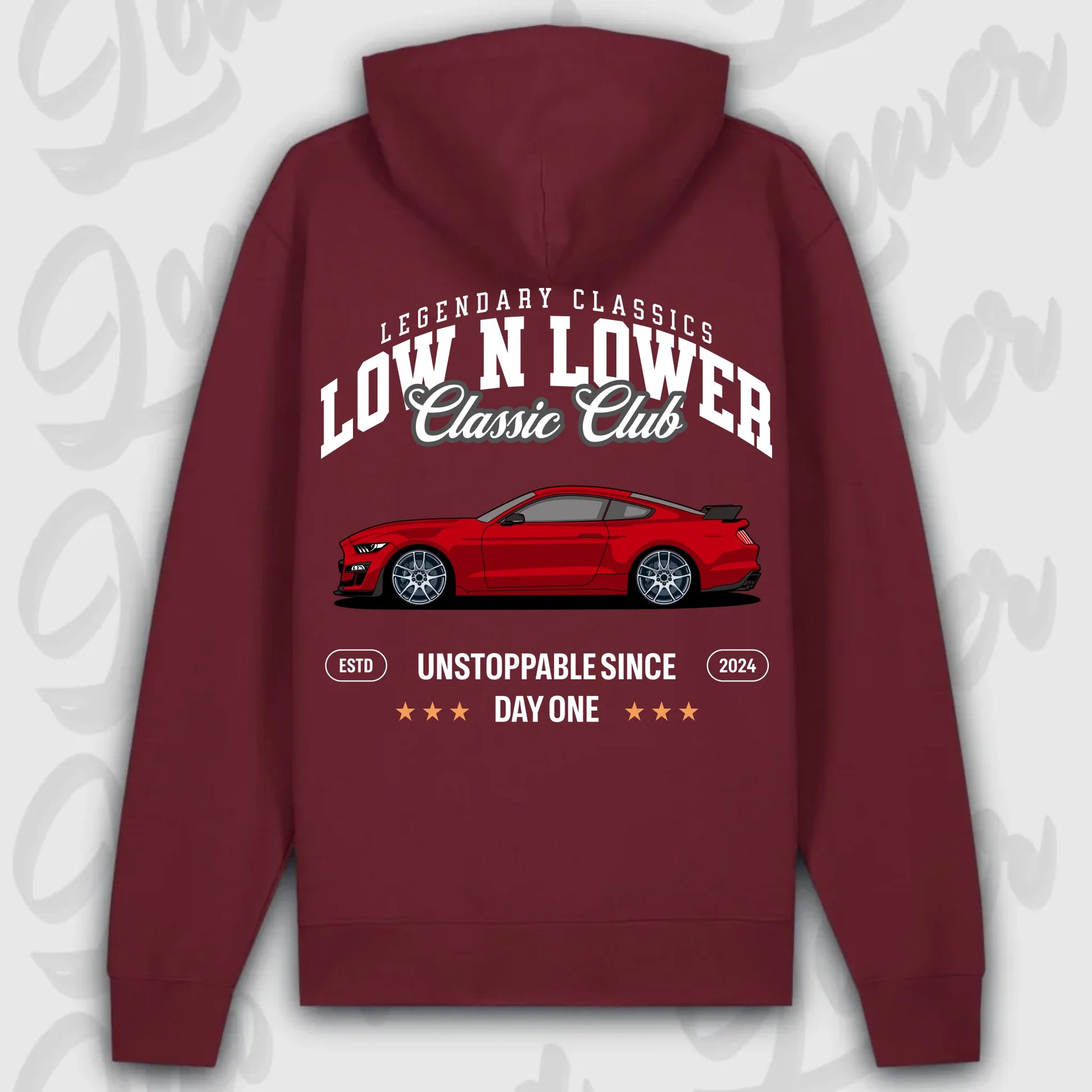 Hoodie Mustang 2020 - personalisierbar Premium Hoodie Burgundy