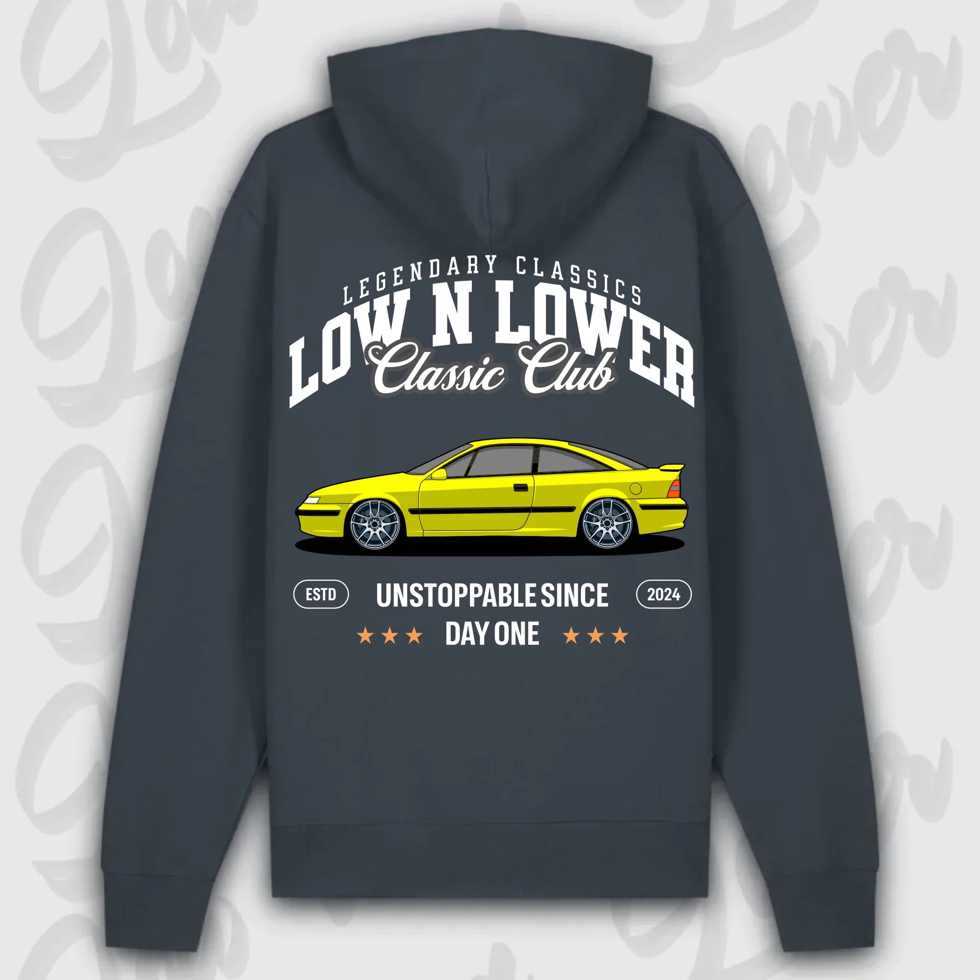 Hoodie Calibra - personalisierbar Premium Hoodie India-Ink-Grey
