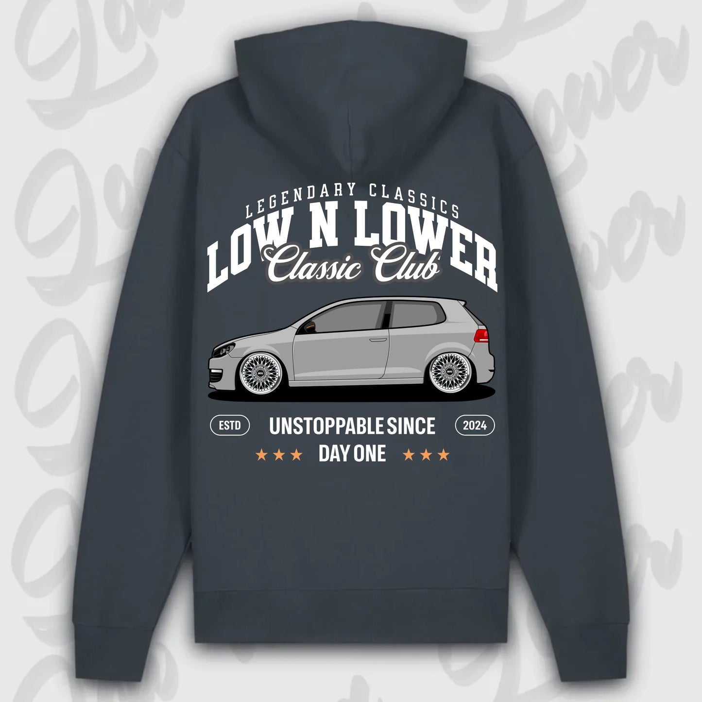 Hoodie MK6 - personalisierbar Premium Hoodie India-Ink-Grey