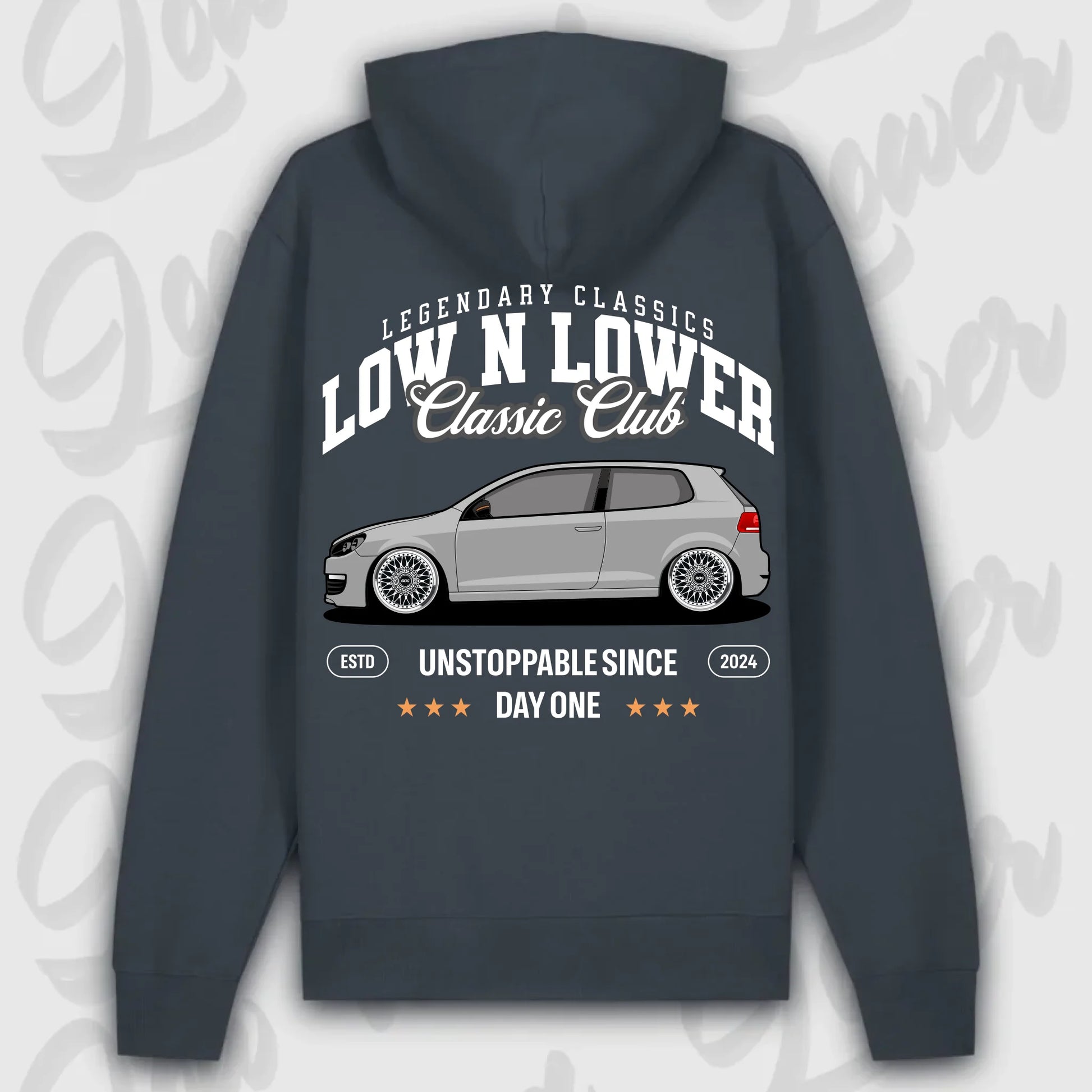 Hoodie MK6 - personalisierbar Premium Hoodie India-Ink-Grey