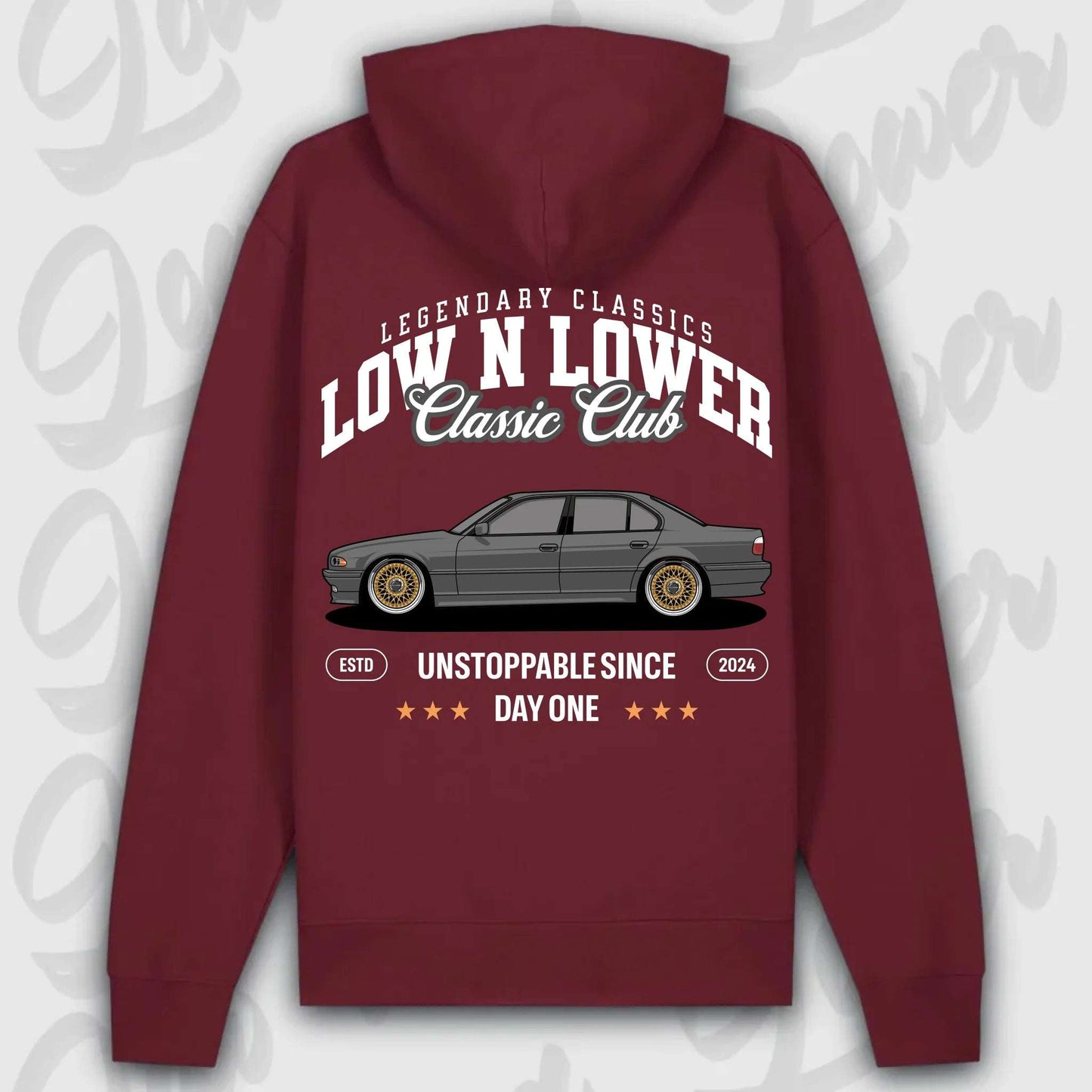 Hoodie E38 - personalisierbar Premium Hoodie Burgundy