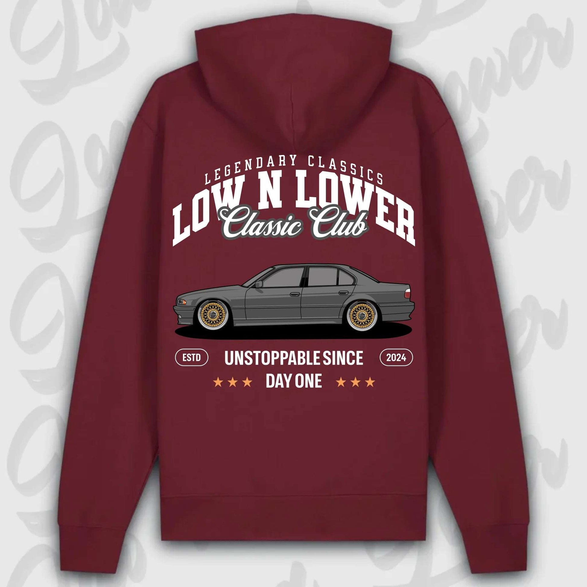 Hoodie E38 - personalisierbar Premium Hoodie Burgundy