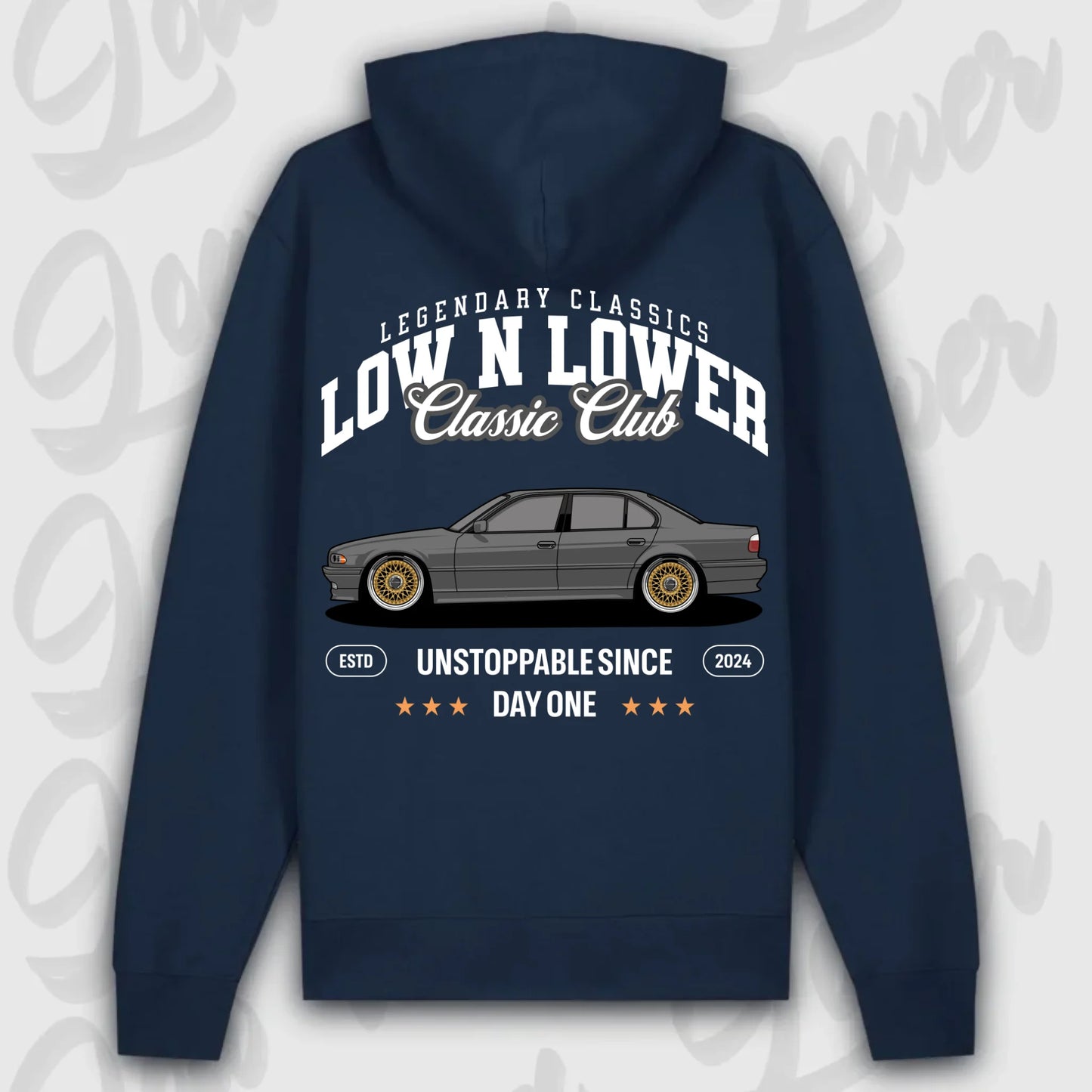 Hoodie E38 - personalisierbar Premium Hoodie French-Navy