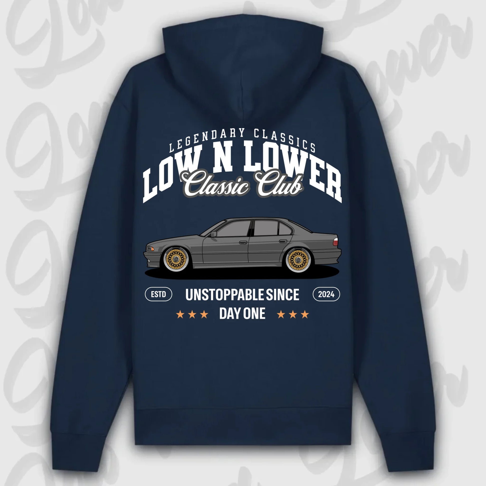 Hoodie E38 - personalisierbar Premium Hoodie French-Navy