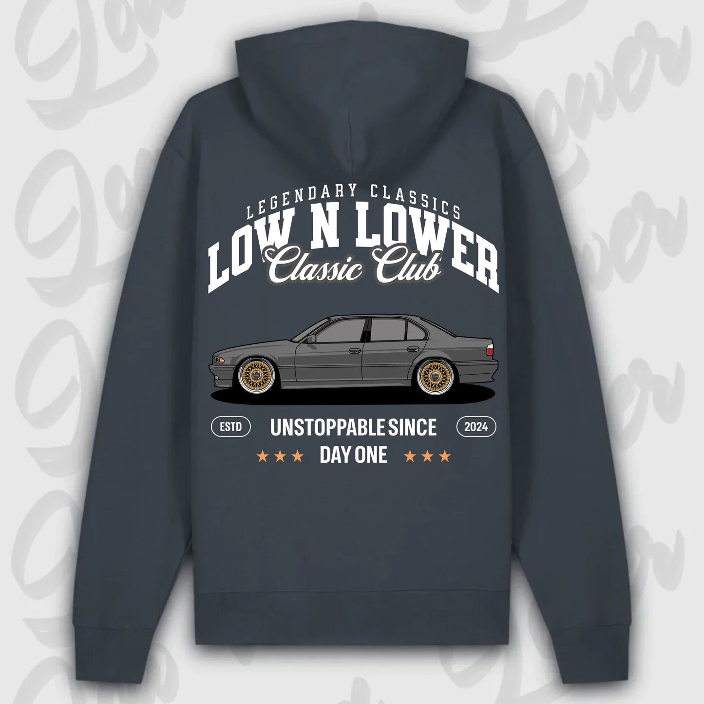 Hoodie E38 - personalisierbar Premium Hoodie India-Ink-Grey