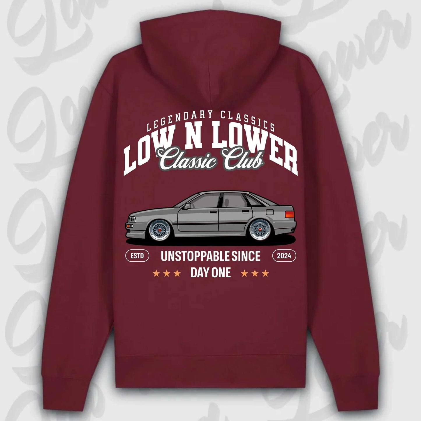 Hoodie Audi 80 - personalisierbar Premium Hoodie Burgundy